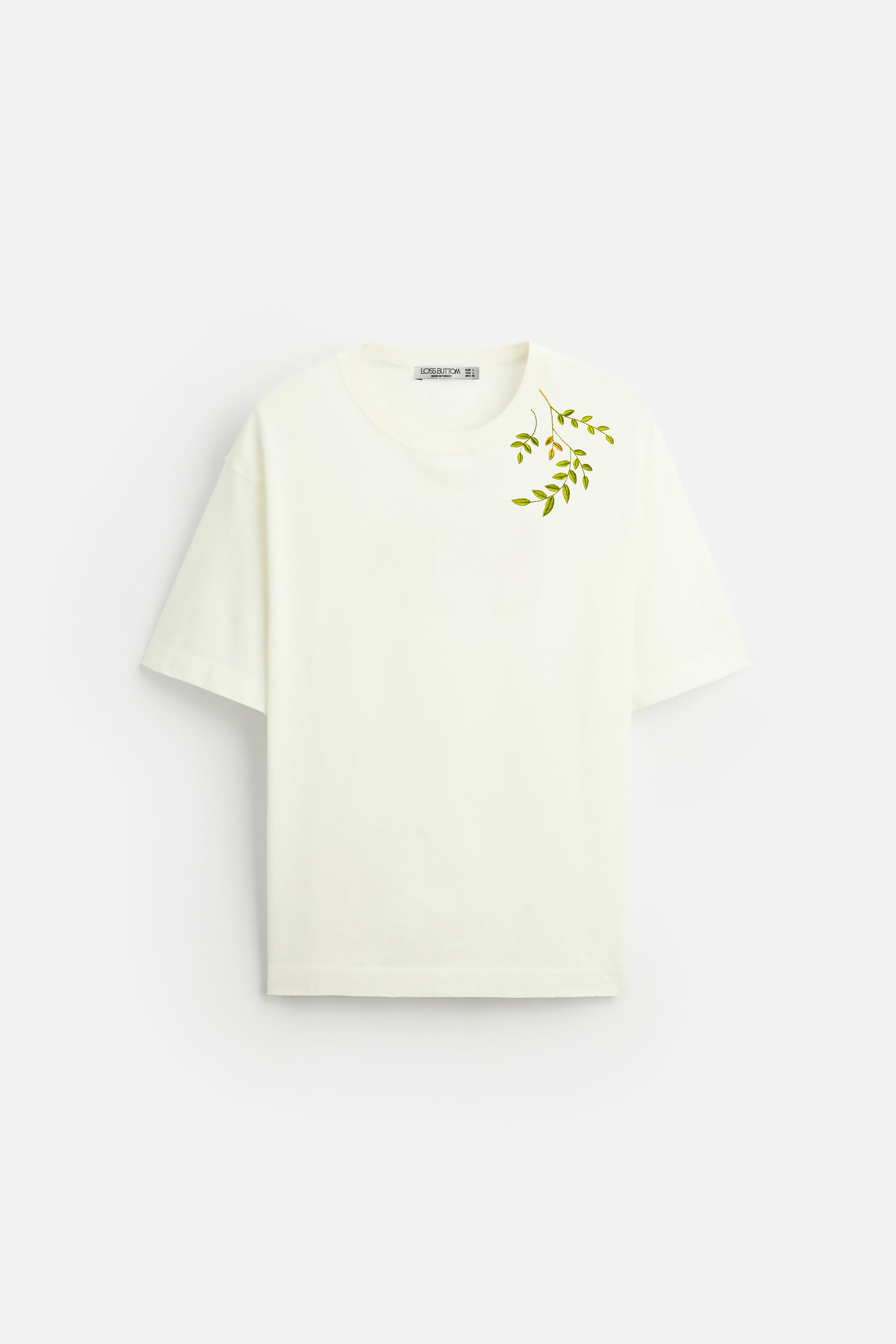 Oversize T-Shirt Foliage Nakış - Loss Buttom