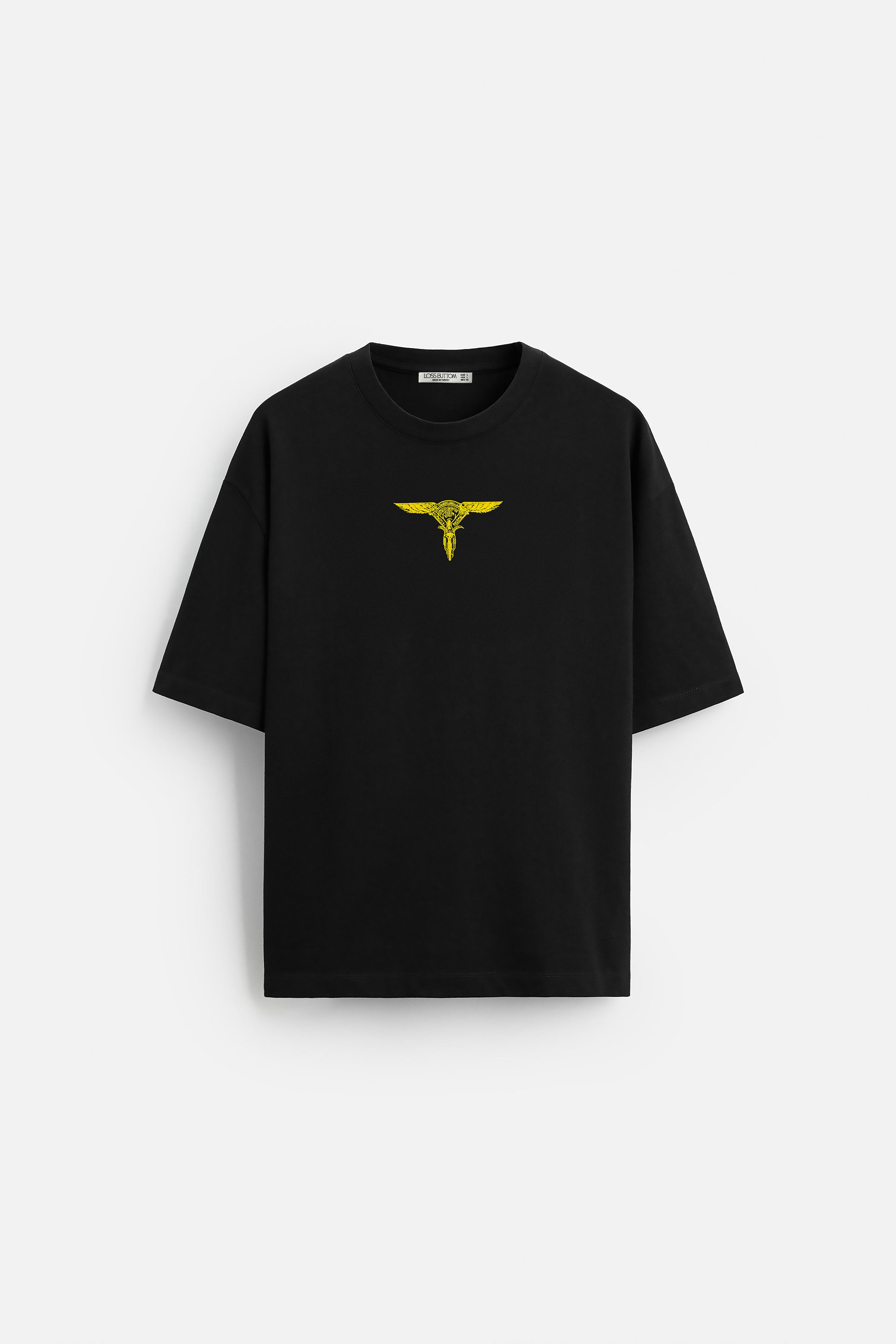 Oversize T-Shirt Egyptian Hieroglyph Baskılı