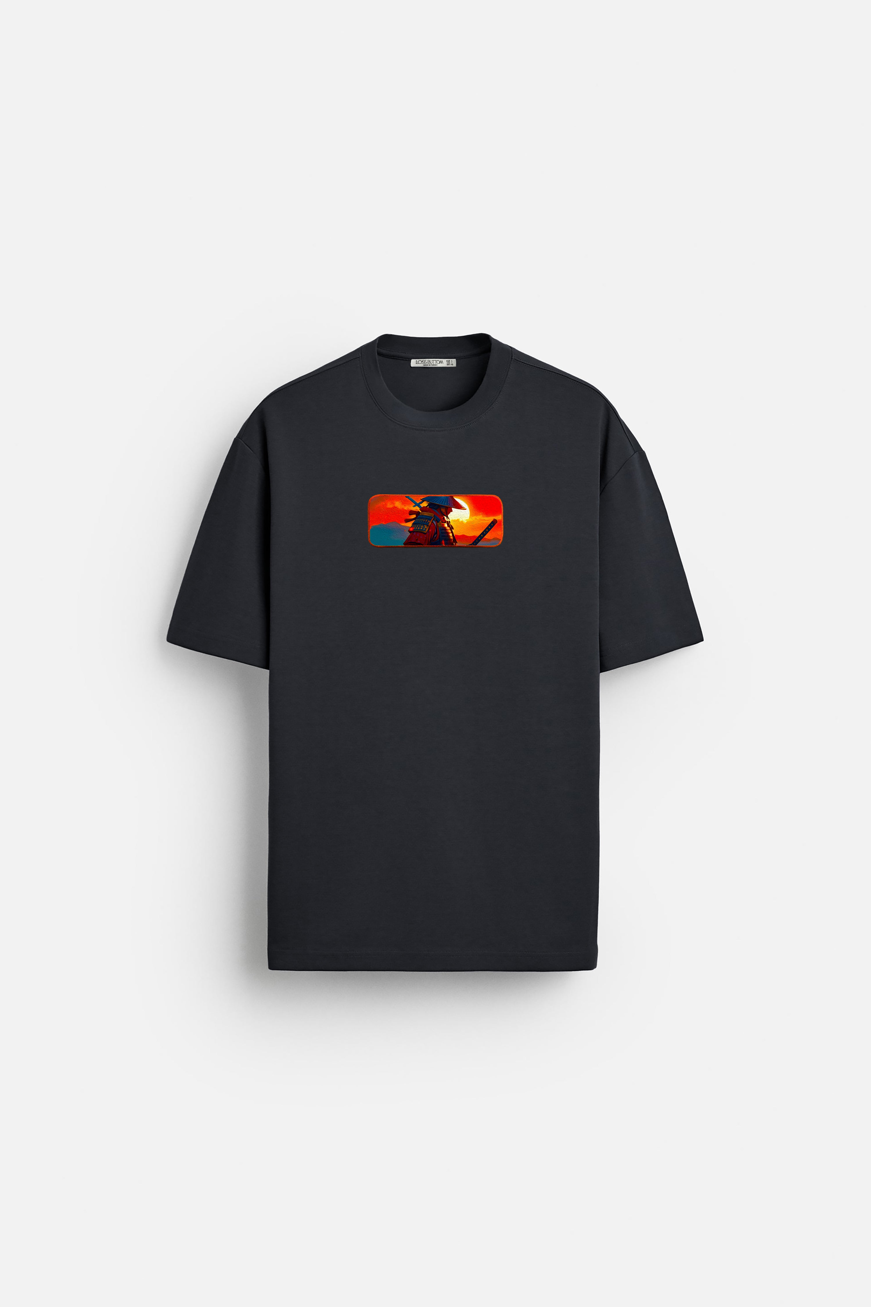 Oversize T-Shirt Alone Samurai Buttom Kenar Nakış