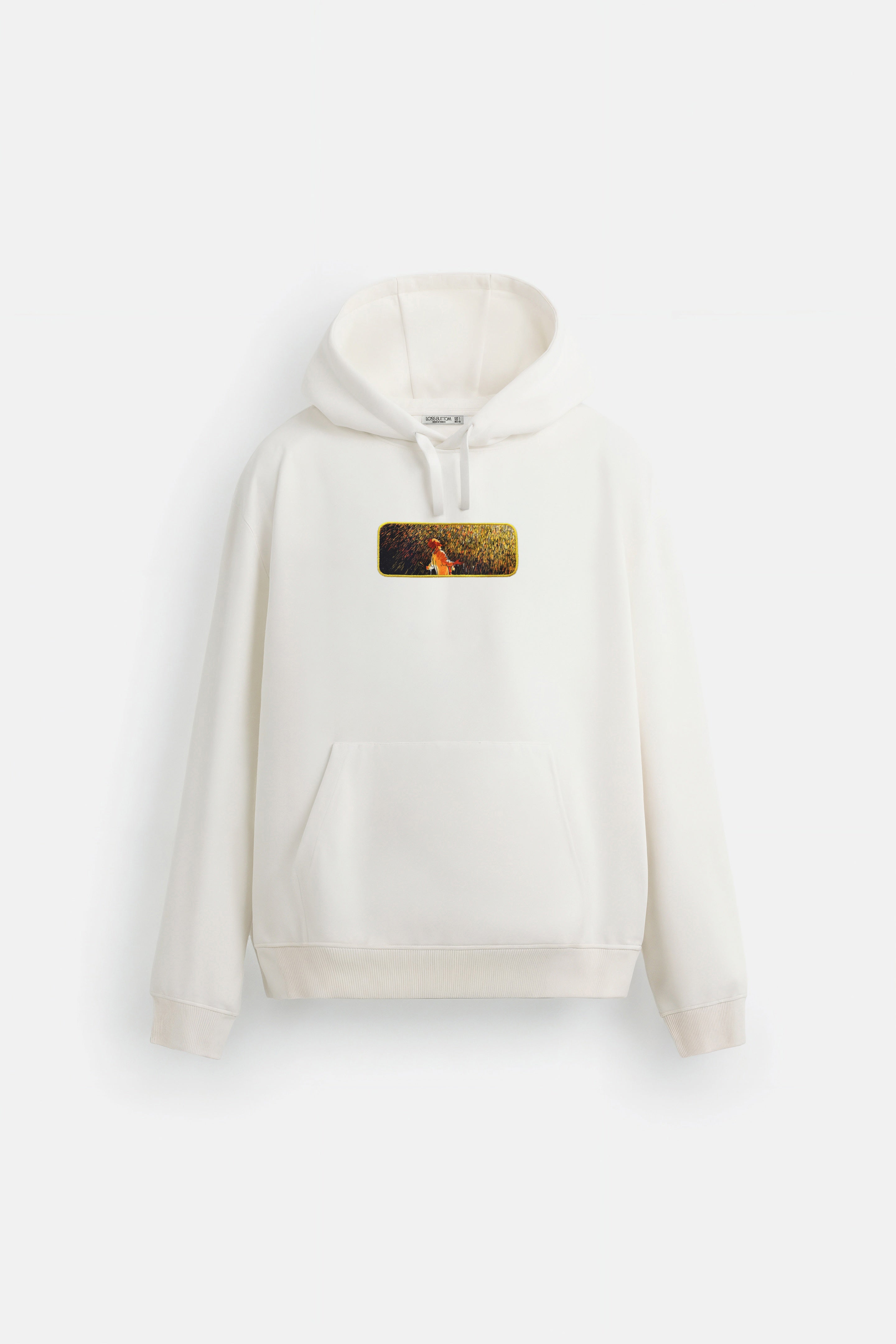 Oversize Hoodie Rain Man Kenar Buttom Nakış