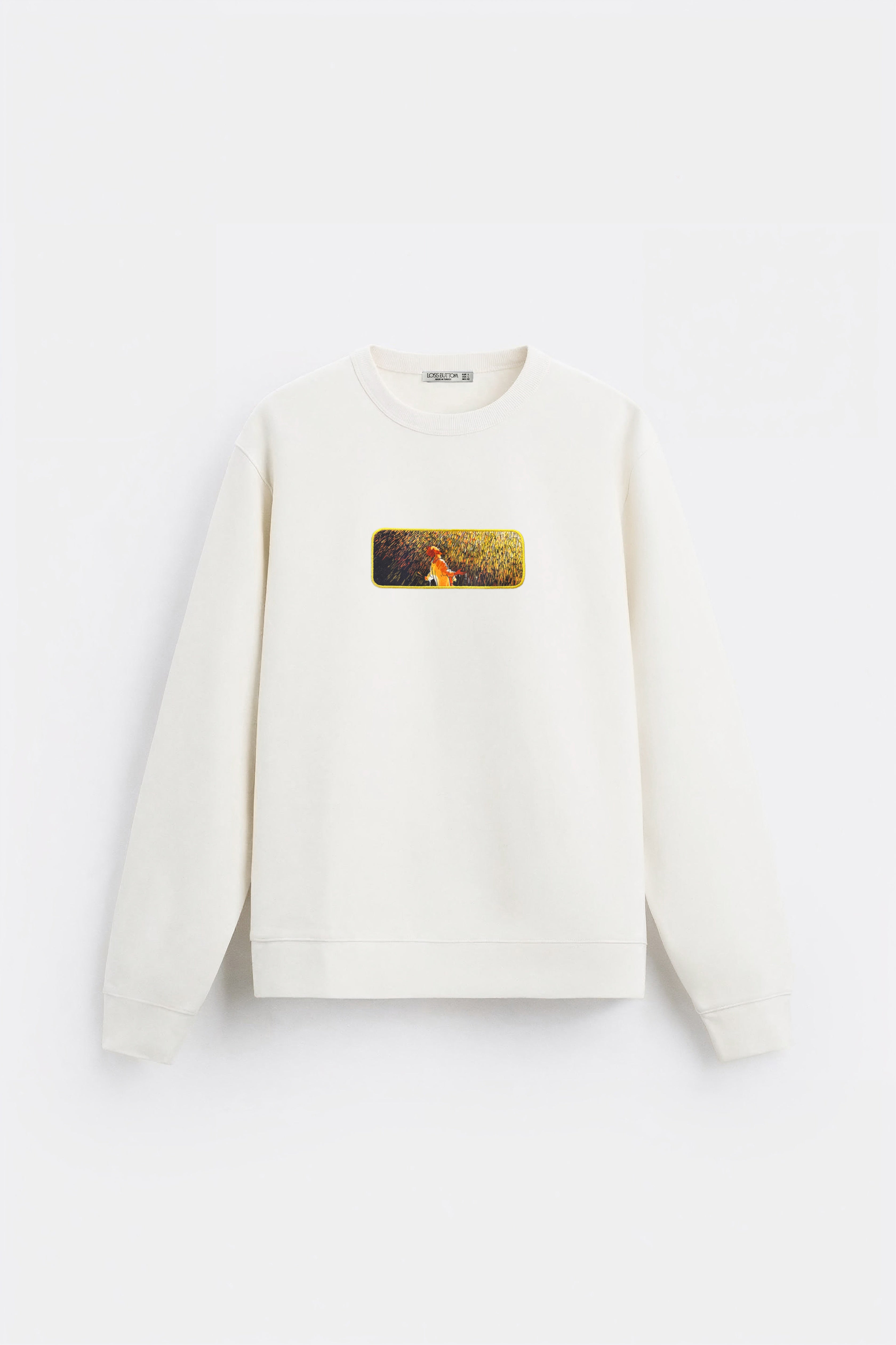 Rain Man Kenar Nakışlı Oversize Sweatshirt