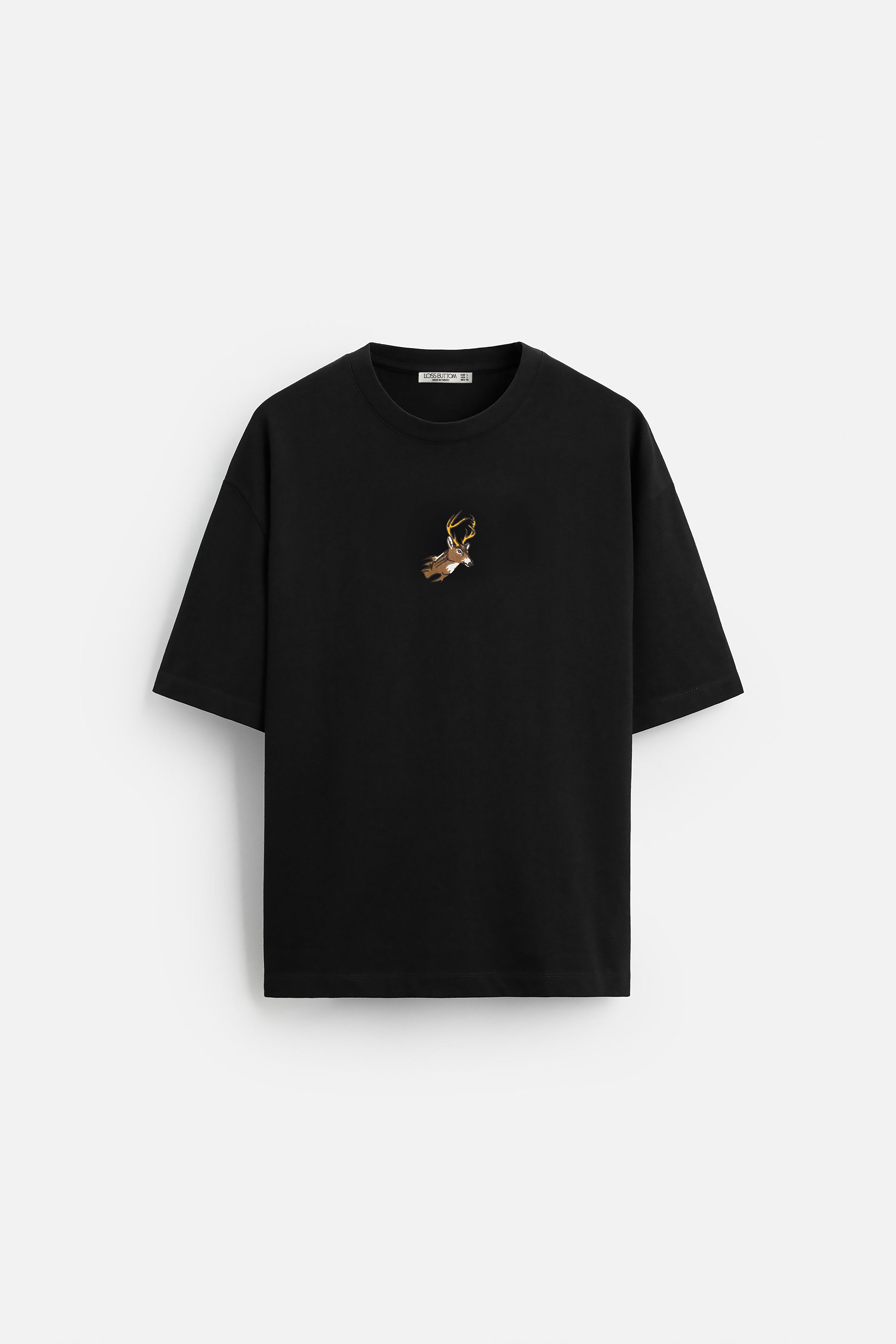 Oversize T-Shirt Deer Nakış