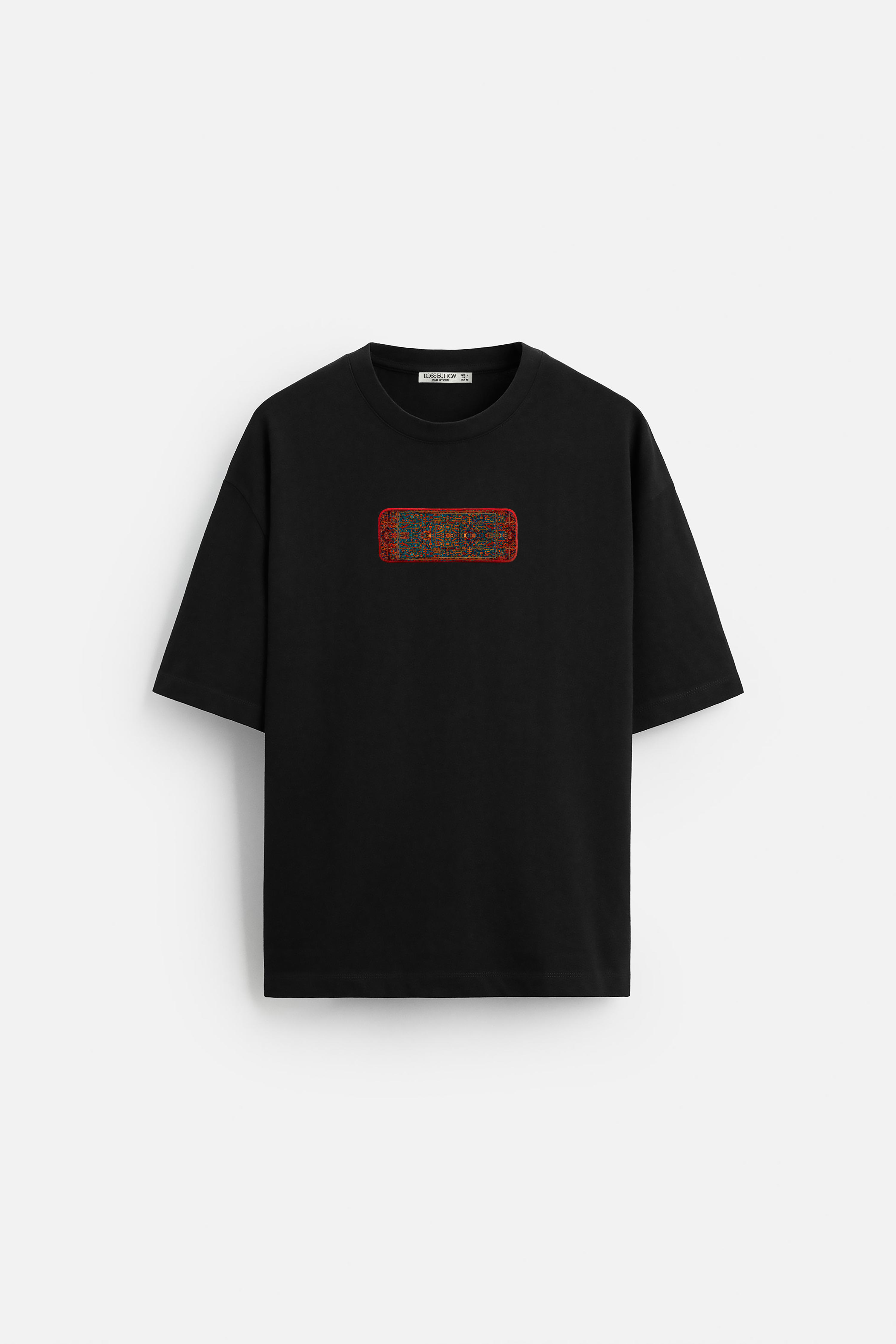 Oversize T-Shirt Carpet Kenar Buttom Nakış - Loss Buttom