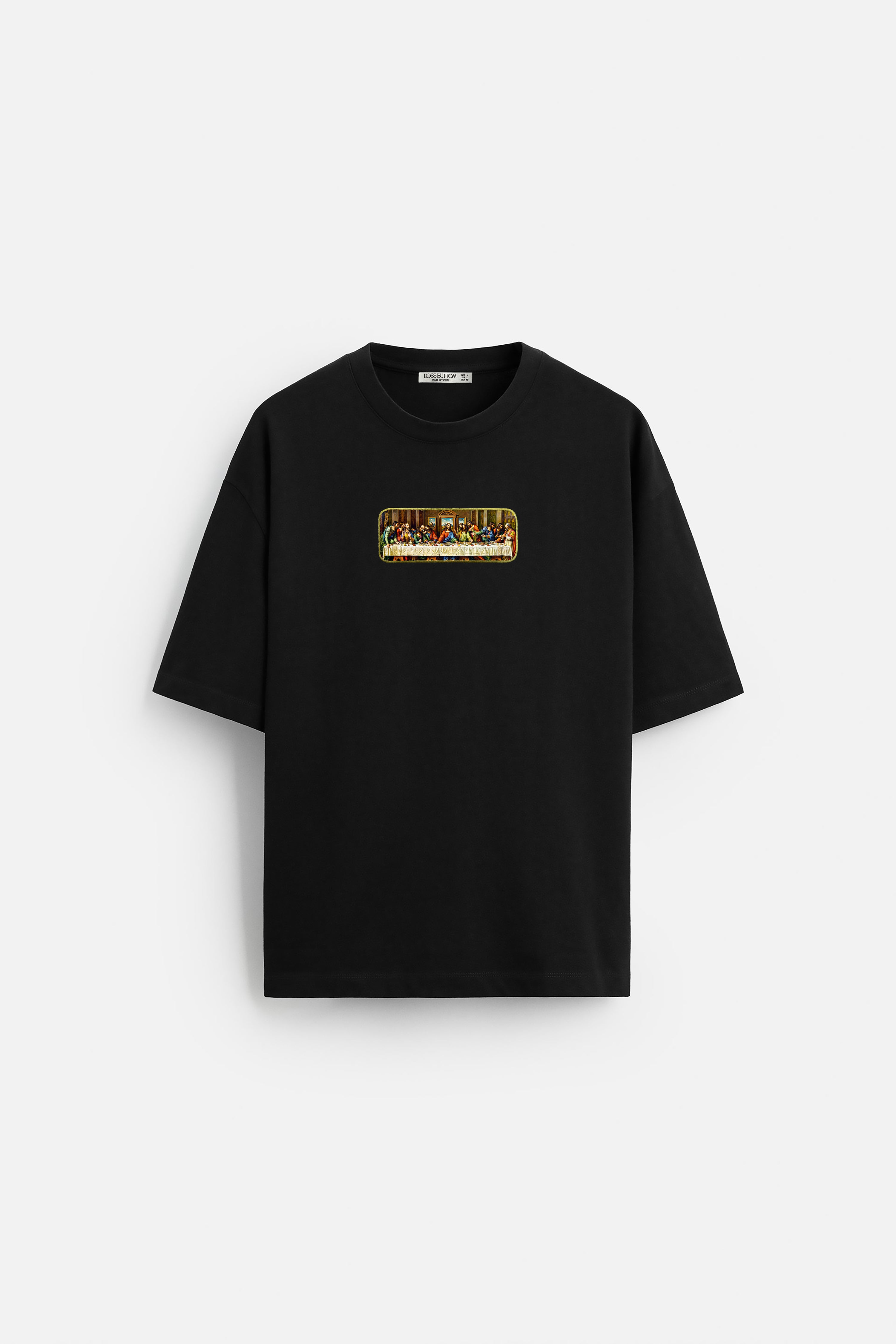 Oversize T-Shirt The Last Supper Kenar Buttom Nakış