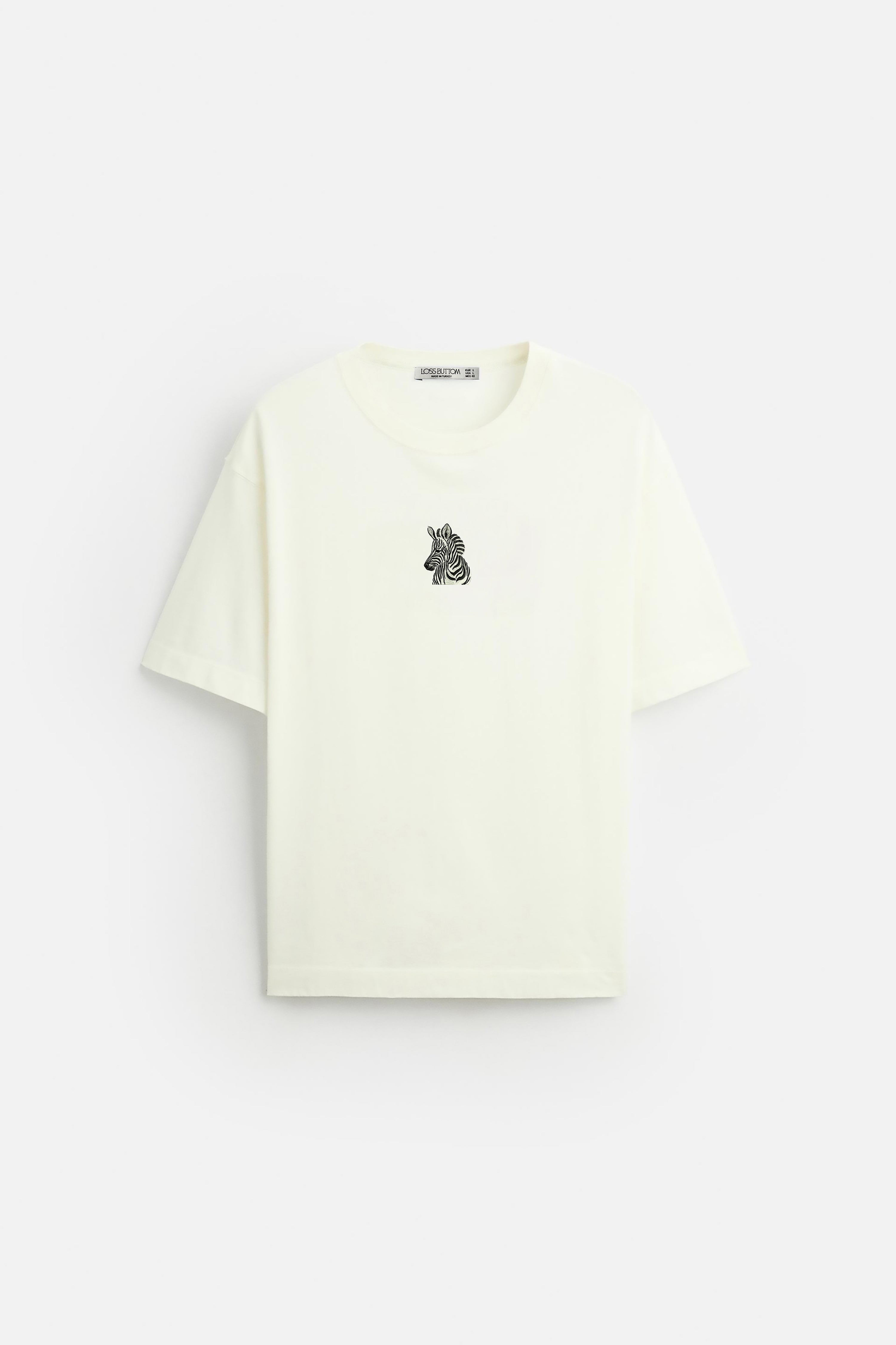 Oversize T-Shirt Zebra Nakış