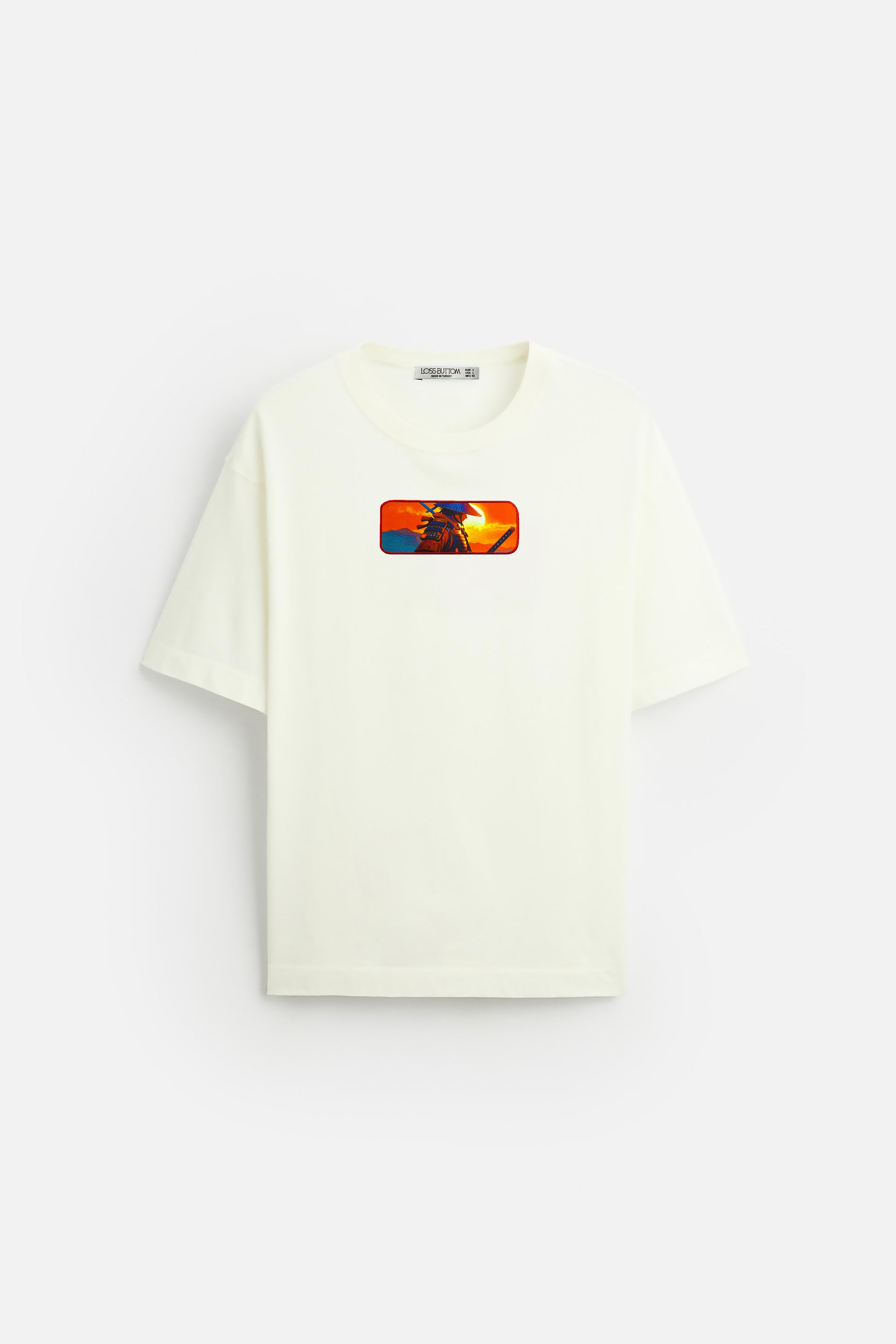 Oversize T-Shirt Alone Samurai Buttom Kenar Nakış