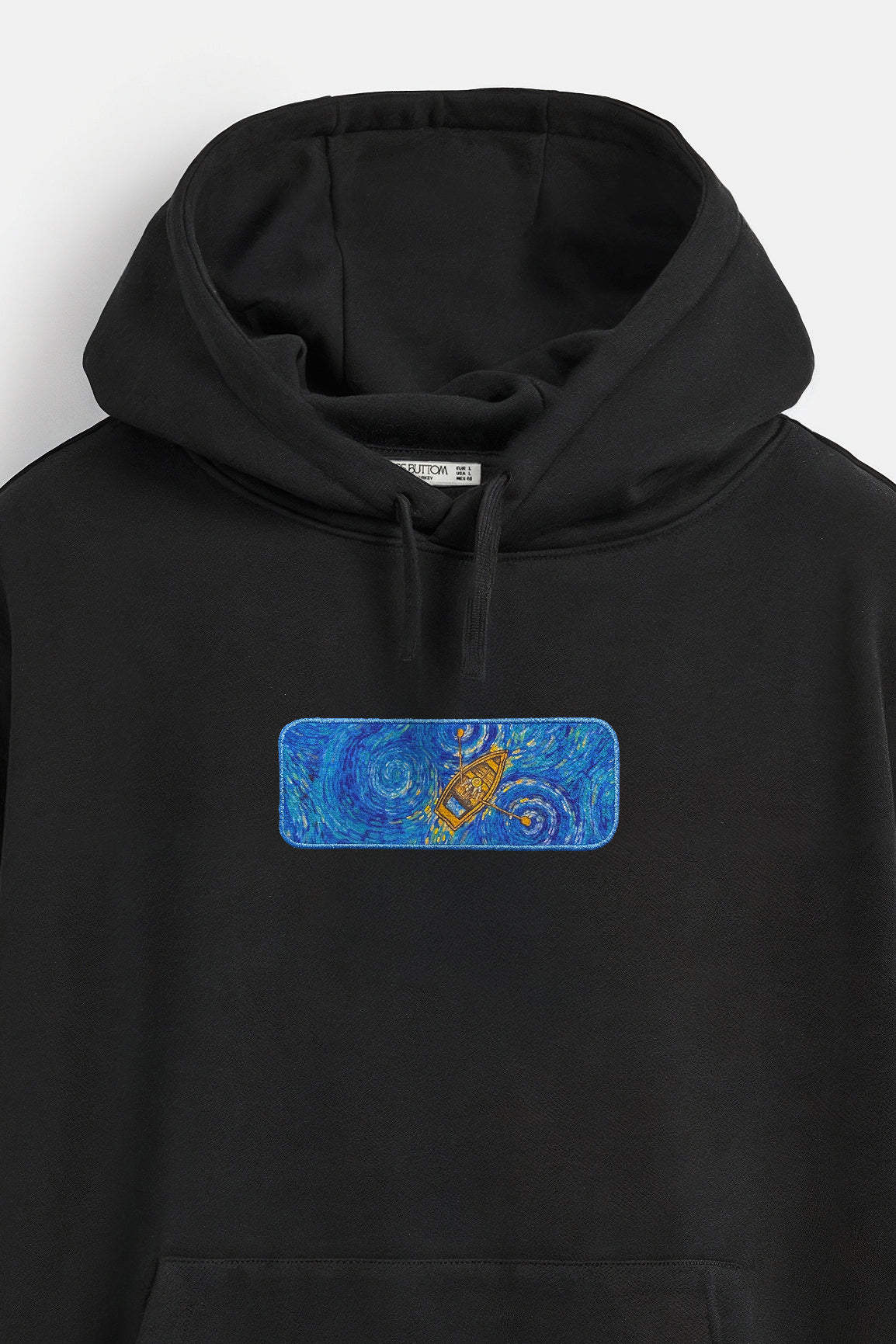 Oversize Hoodie Alone Boat Kenar Buttom Nakış