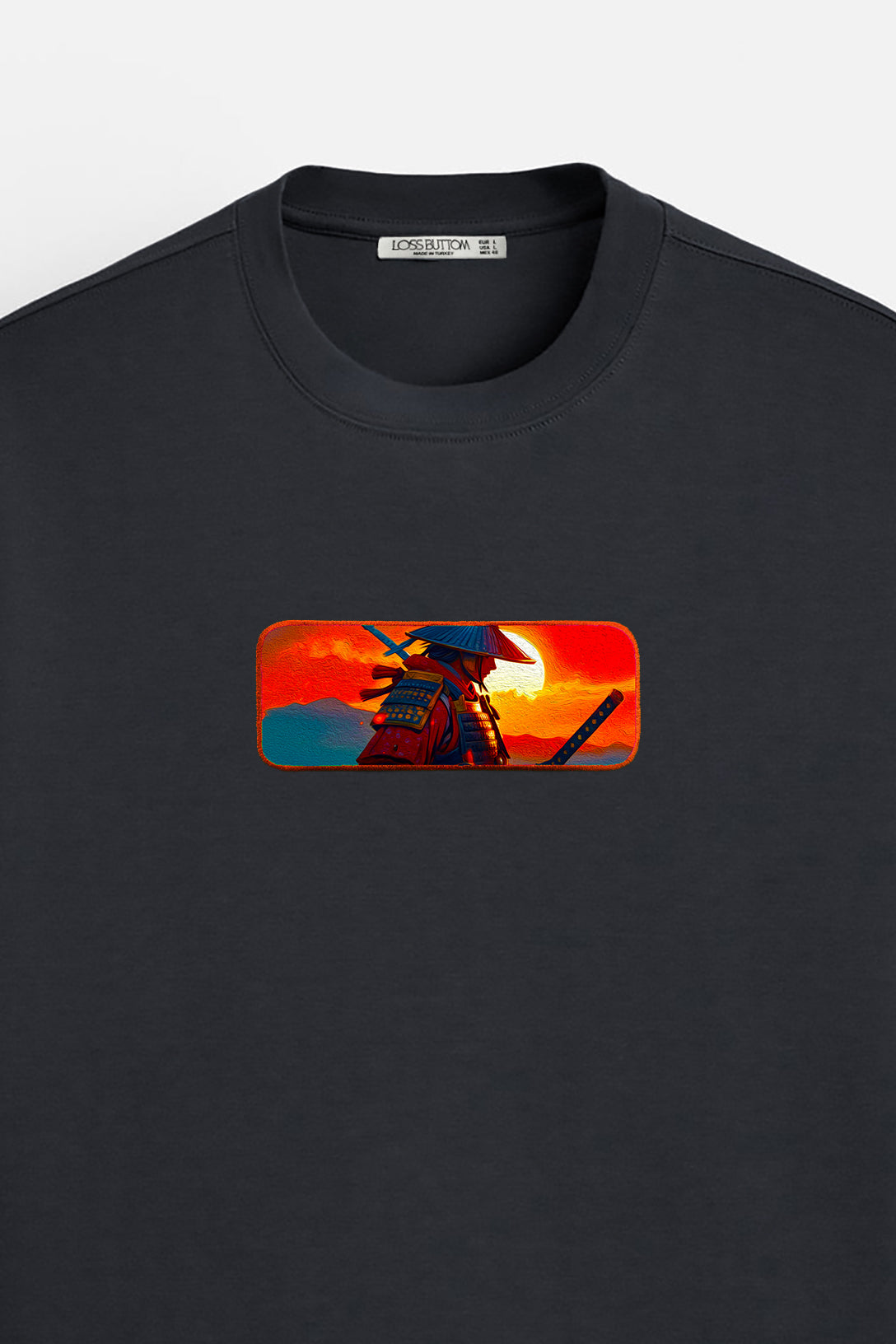 Oversize T-Shirt Alone Samurai Buttom Kenar Nakış