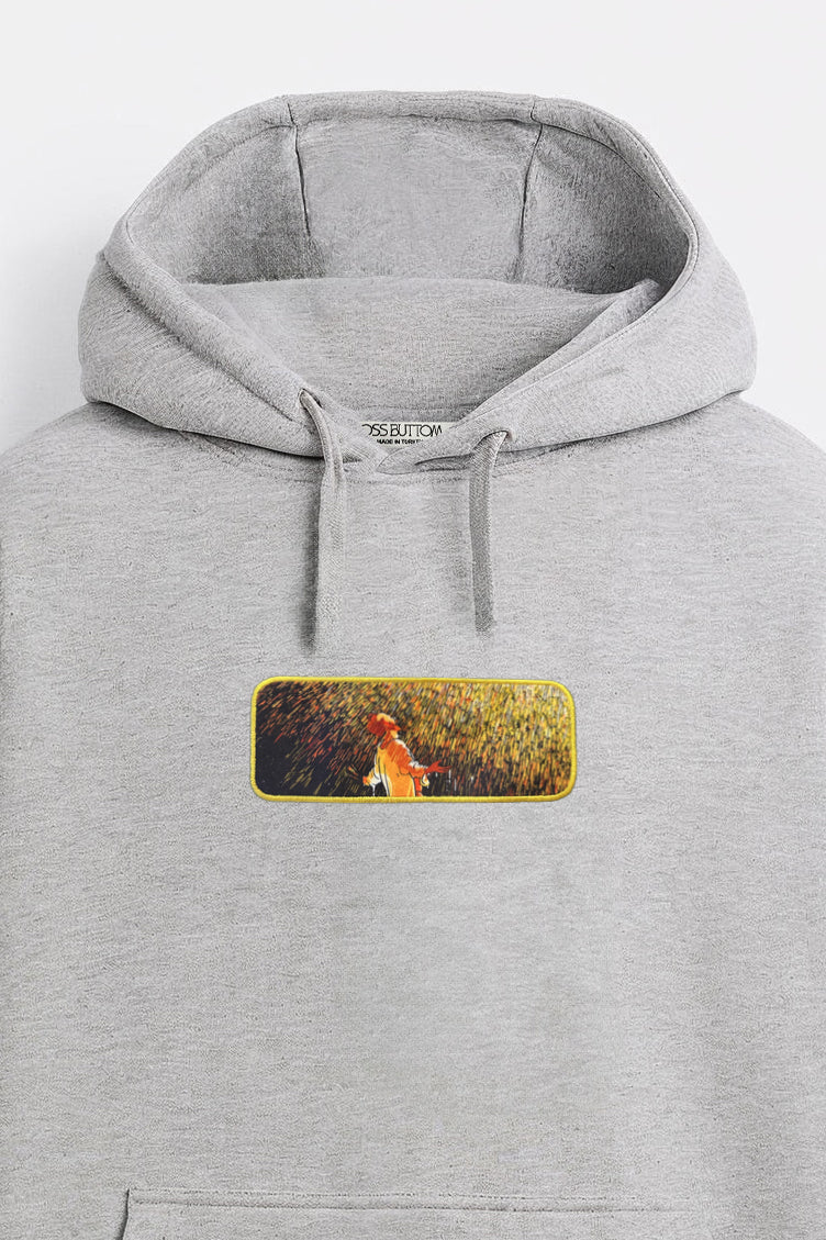 Oversize Hoodie Rain Man Kenar Buttom Nakış