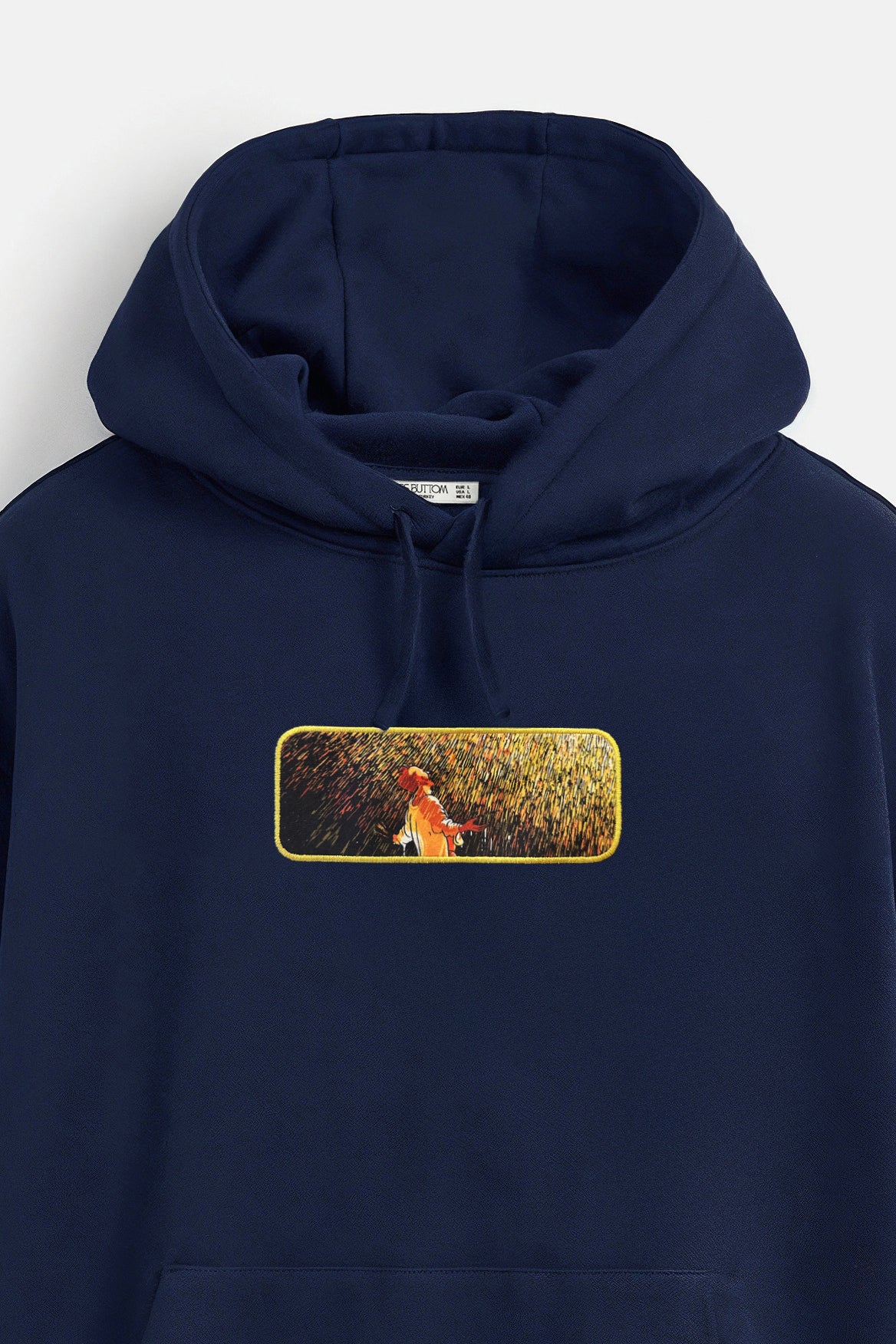 Oversize Hoodie Rain Man Kenar Buttom Nakış