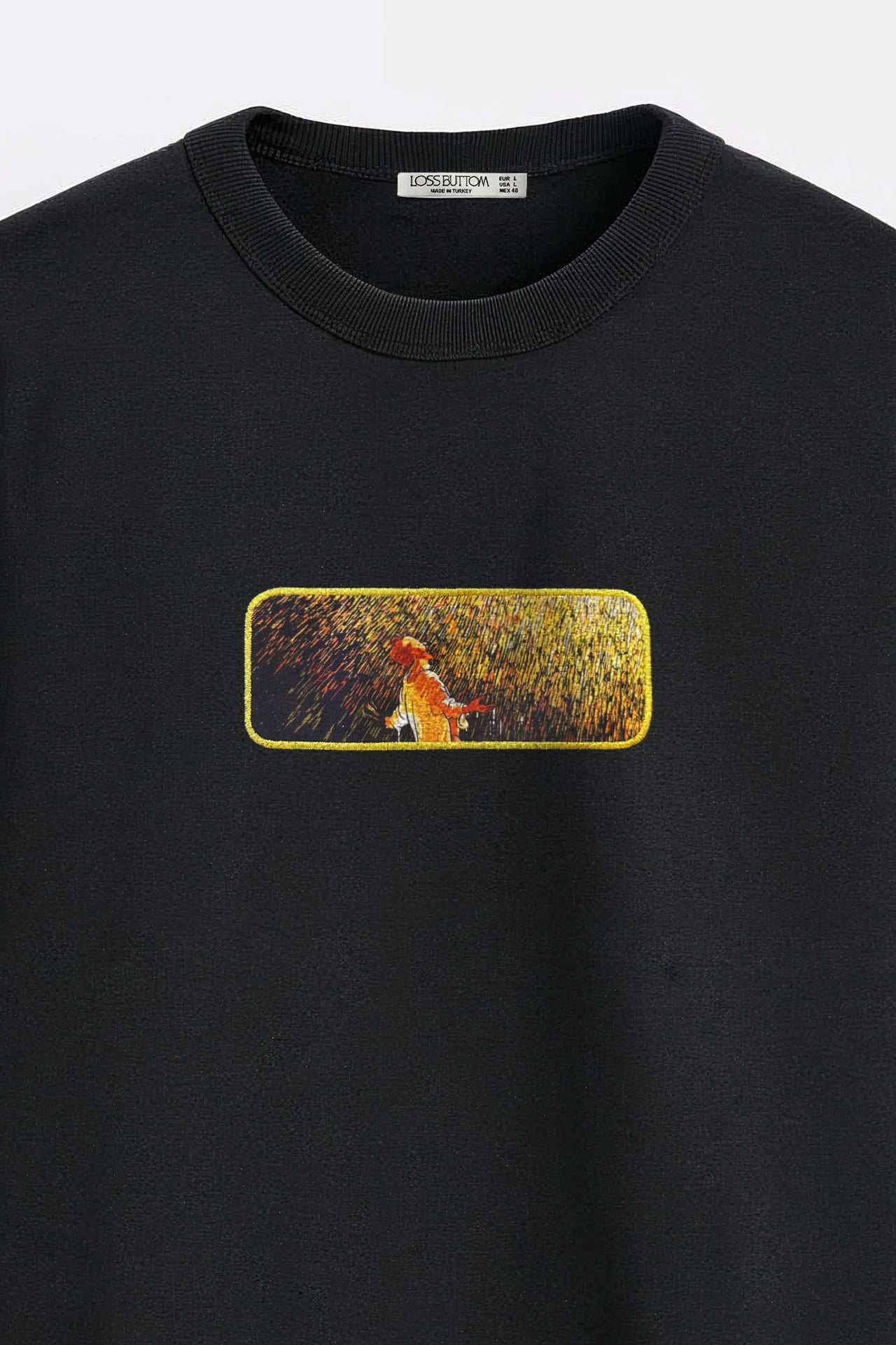 Rain Man Kenar Nakışlı Oversize Sweatshirt