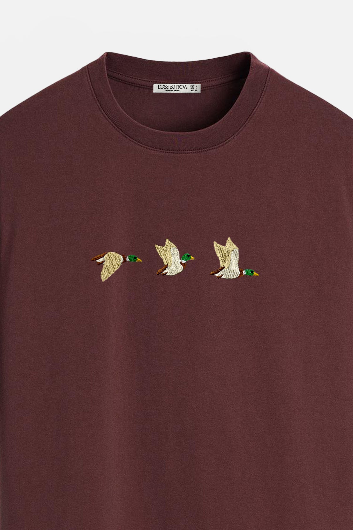 Oversize T-Shirt Flying Ducks Nakış