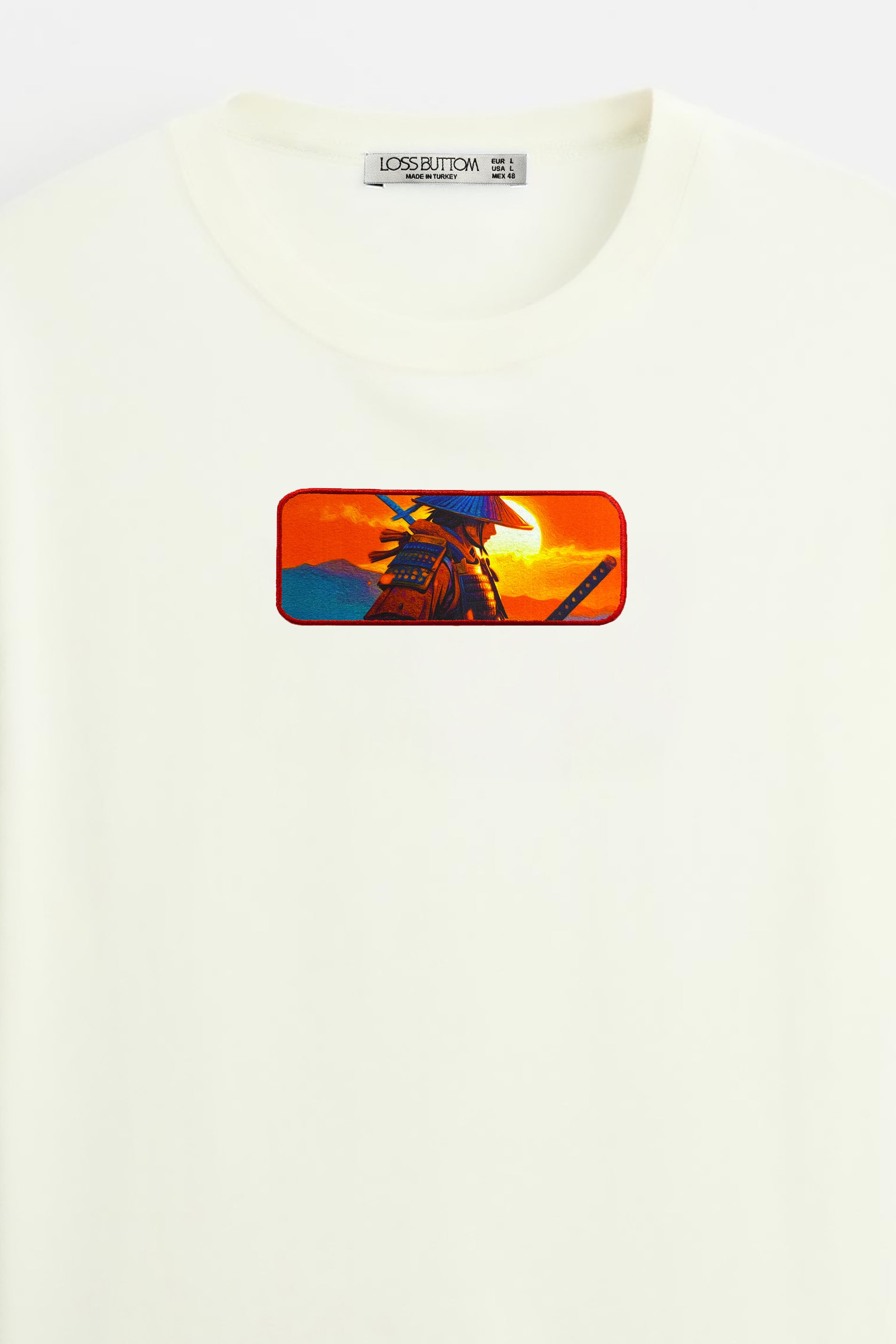 Oversize T-Shirt Alone Samurai Buttom Kenar Nakış
