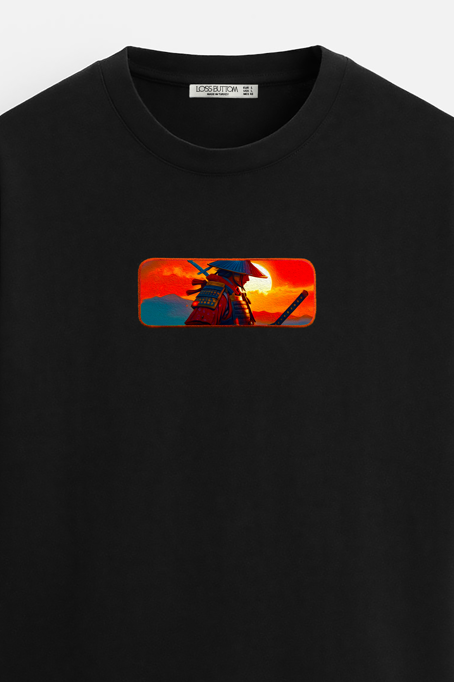 Oversize T-Shirt Alone Samurai Buttom Kenar Nakış
