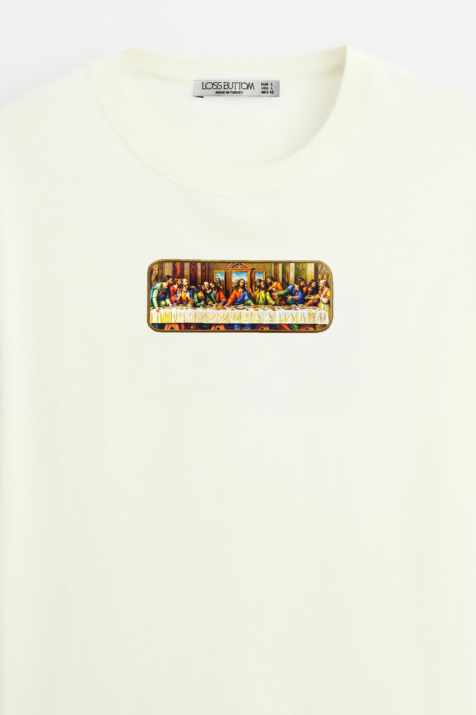 Oversize T-Shirt The Last Supper Kenar Buttom Nakış