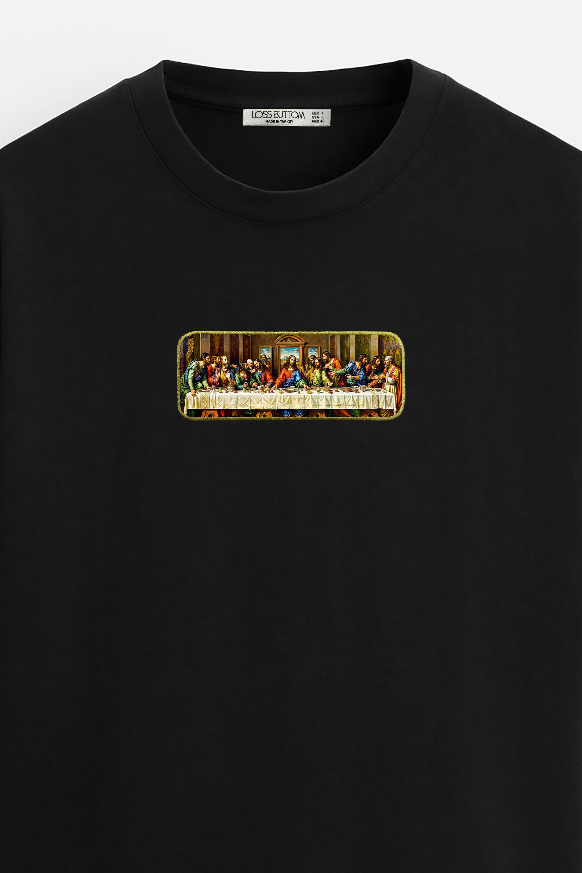 Oversize T-Shirt The Last Supper Kenar Buttom Nakış