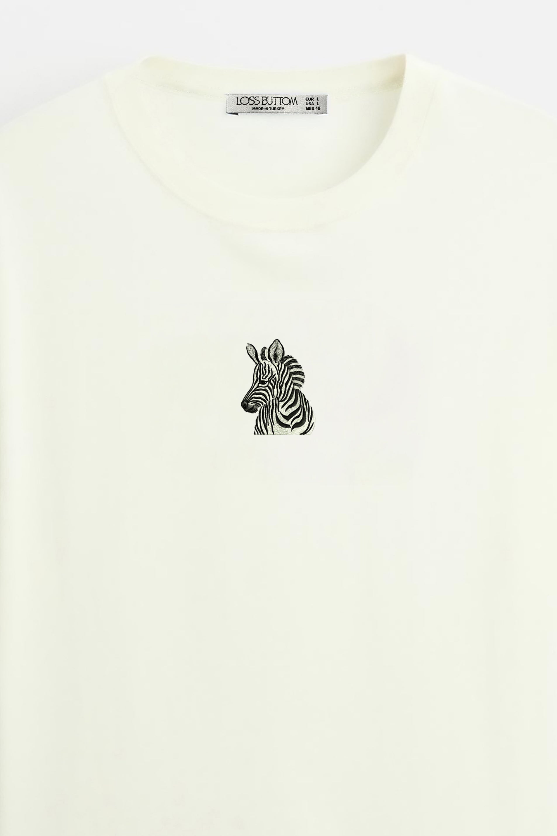Oversize T-Shirt Zebra Nakış