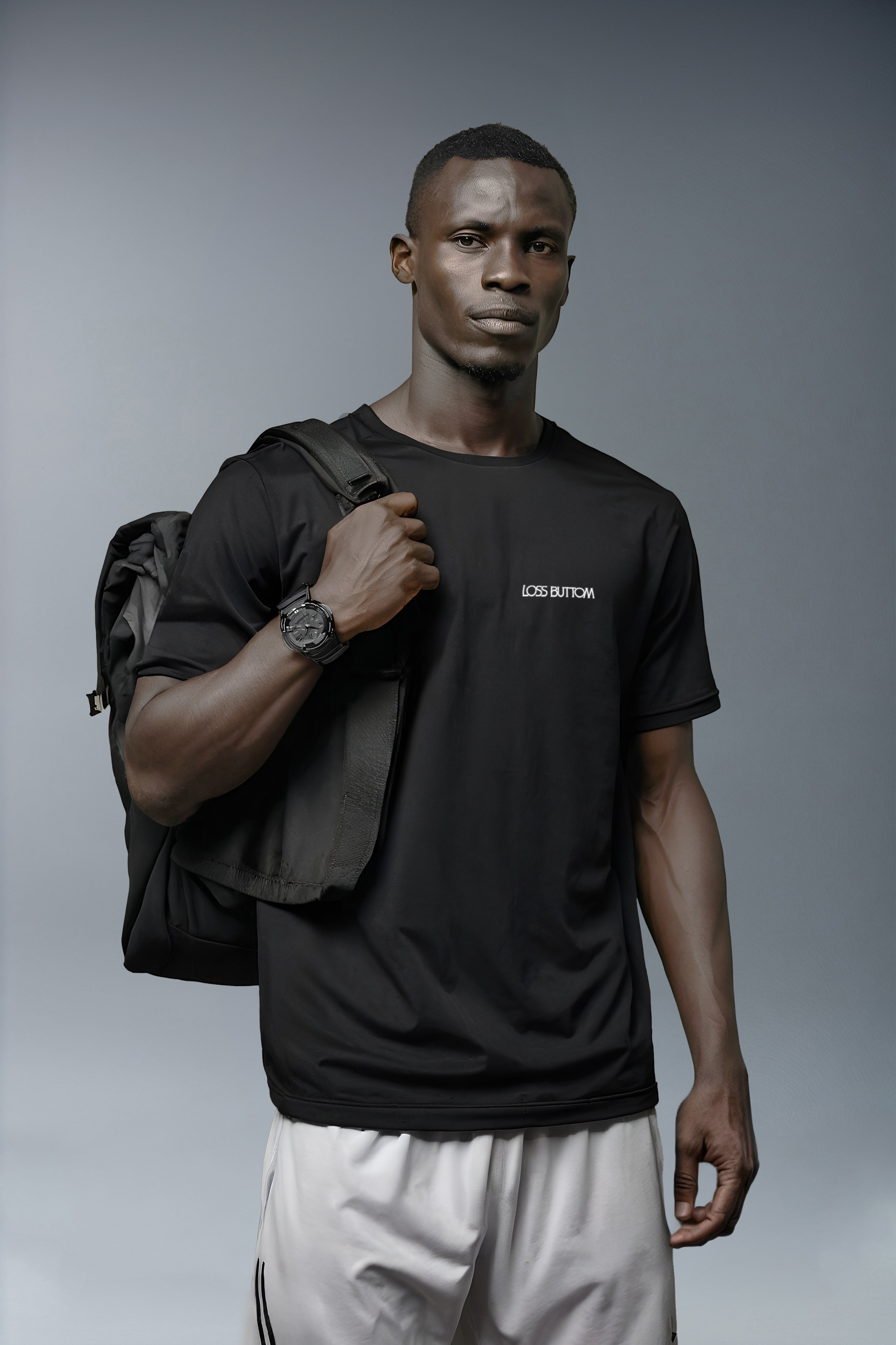 Sport Wear Kabartma Baskılı Logo Regular Fit T-Shirt