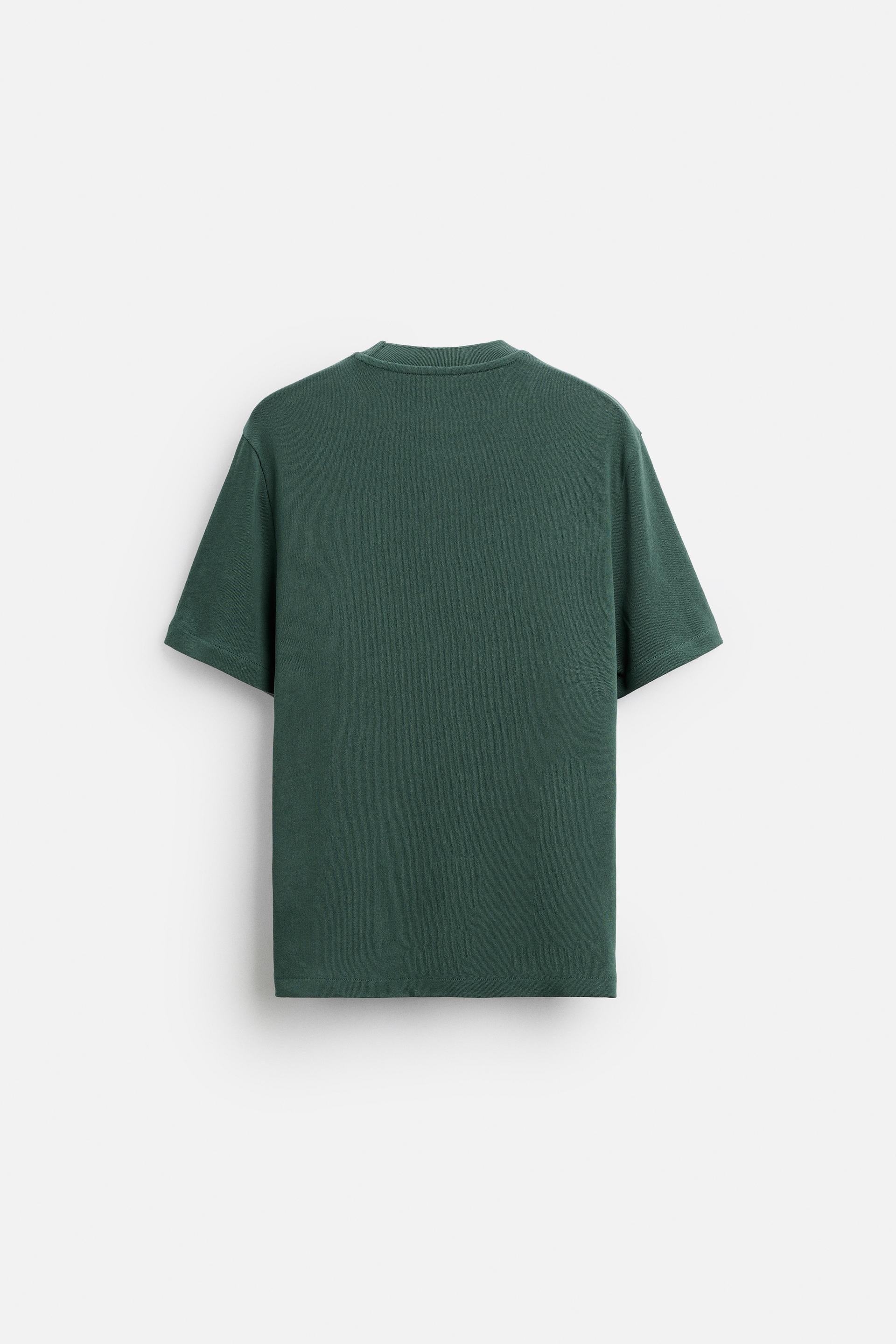 Oversize Basic Kabartma Baskı Tek Renk T-Shirt
