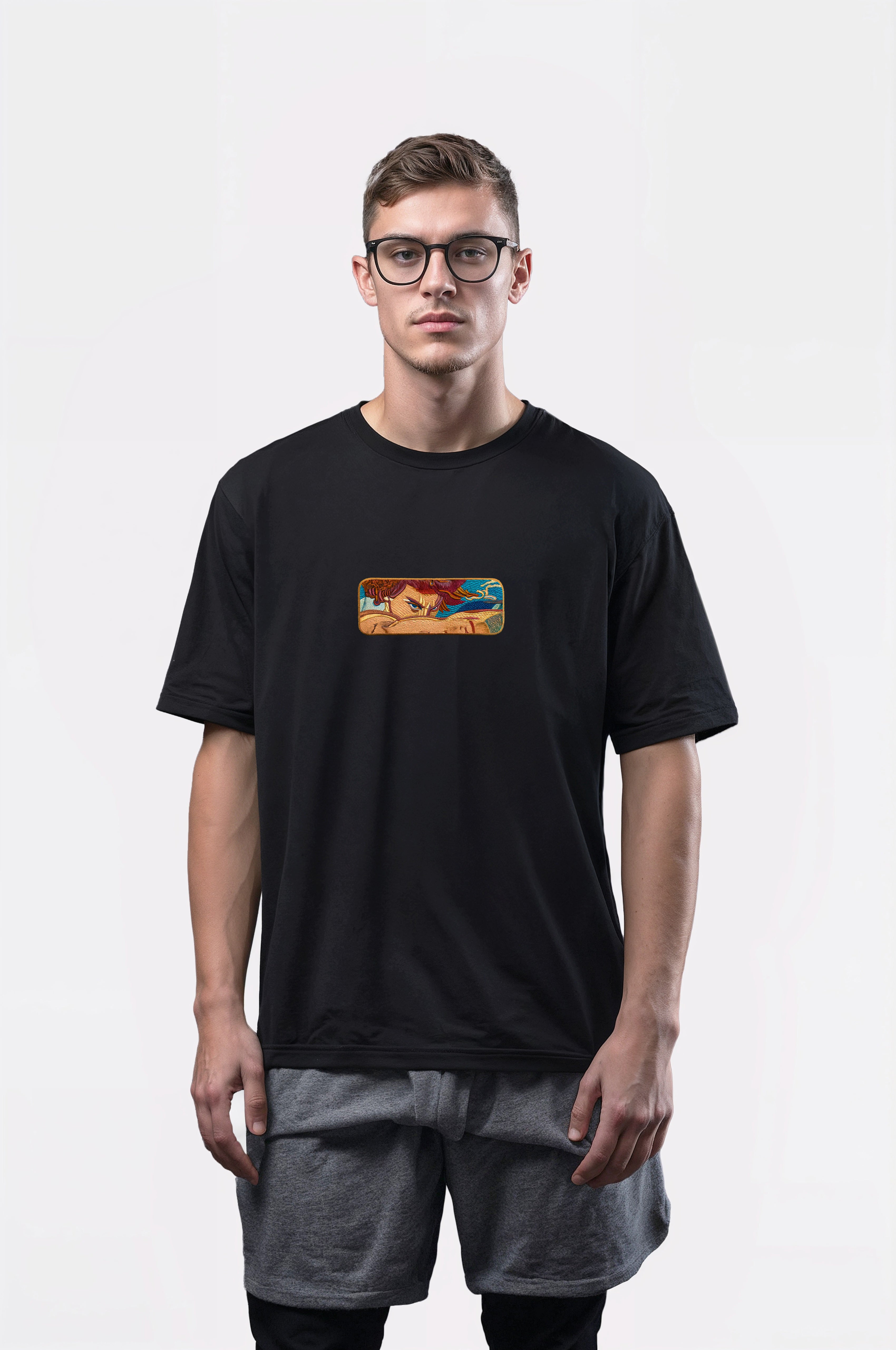 Oversize T-Shirt Fallen Angel Kenat Buttom Nakış - Loss Buttom