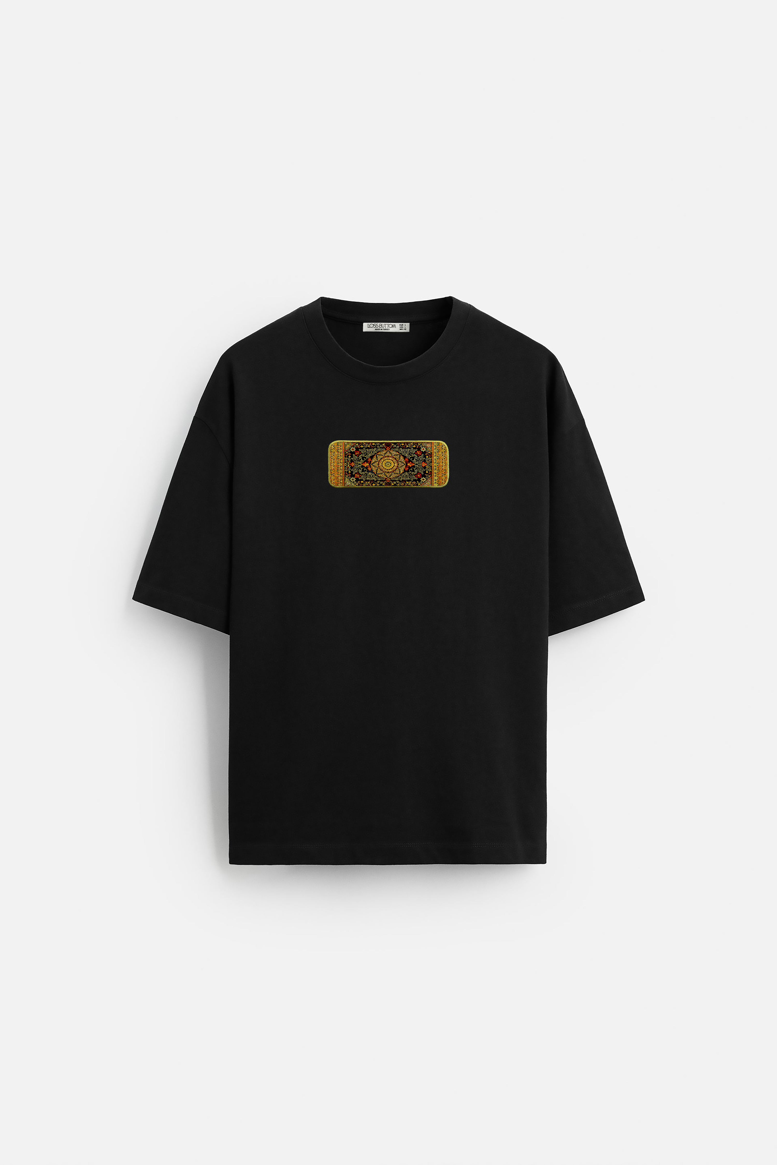 Oversize T-Shirt Gold Carpet Kenar Buttom Nakış