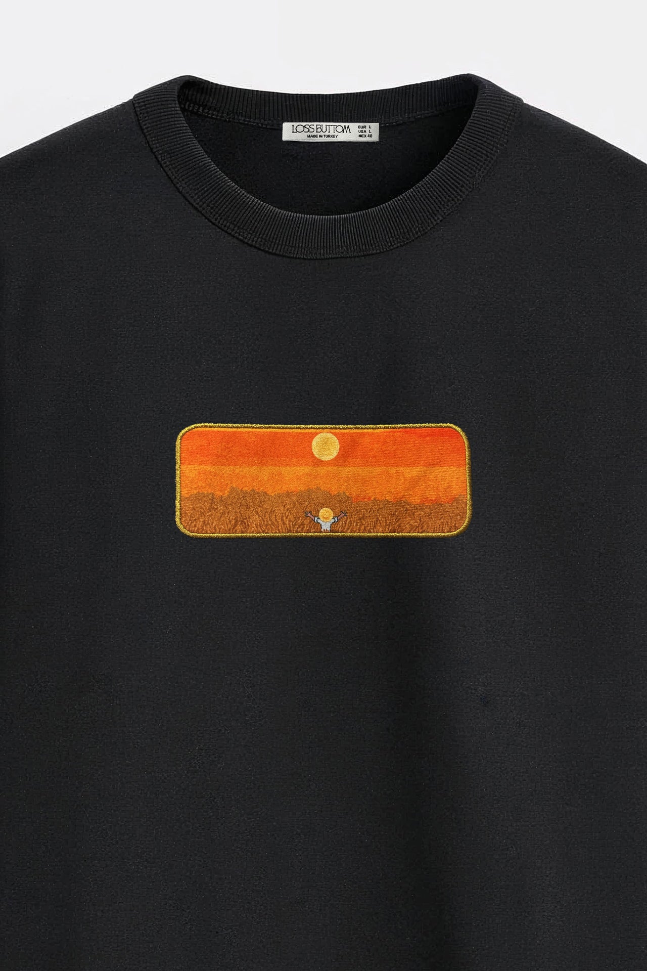 Sun Kenar Nakışlı Oversize Sweatshirt
