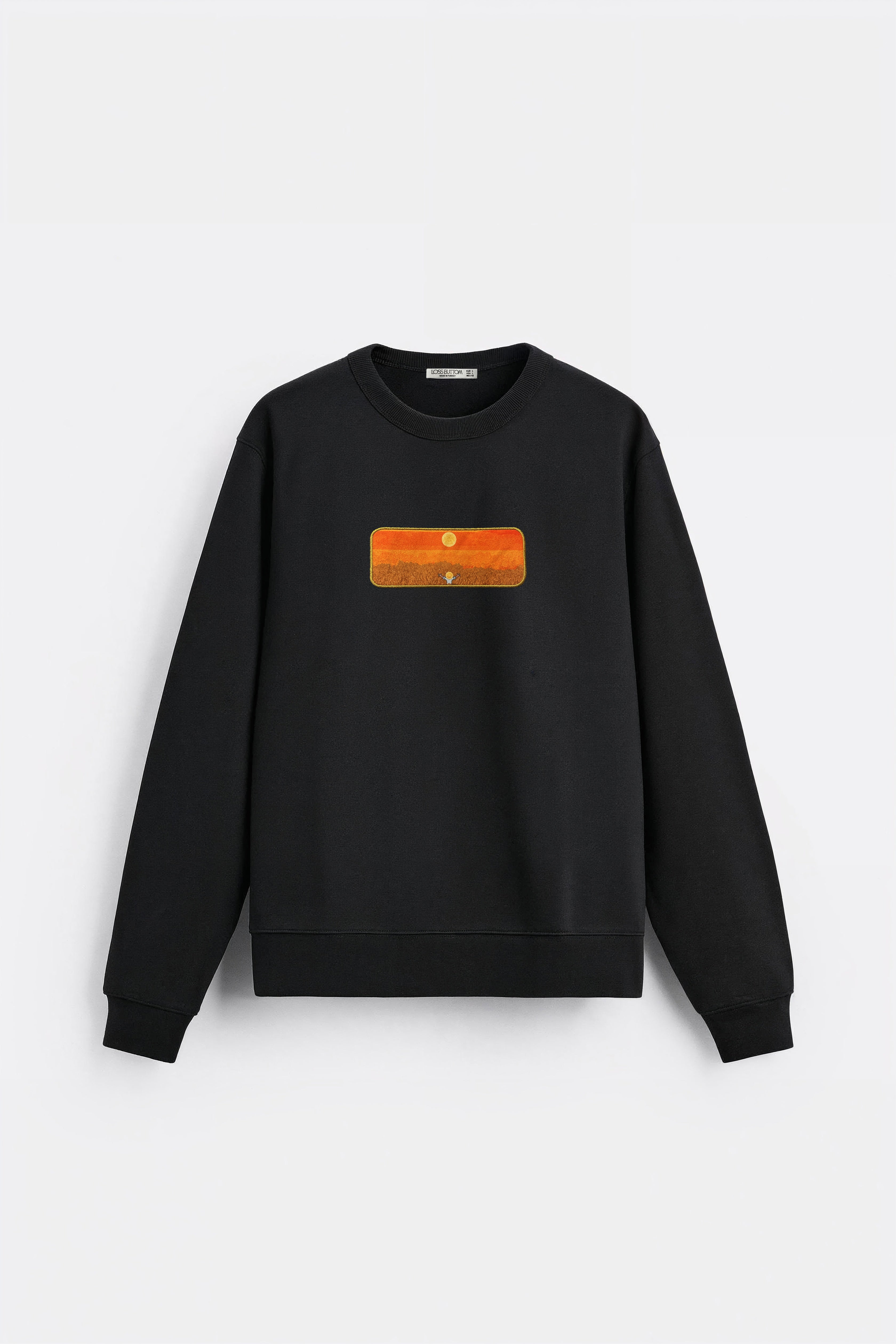 Sun Kenar Nakışlı Oversize Sweatshirt