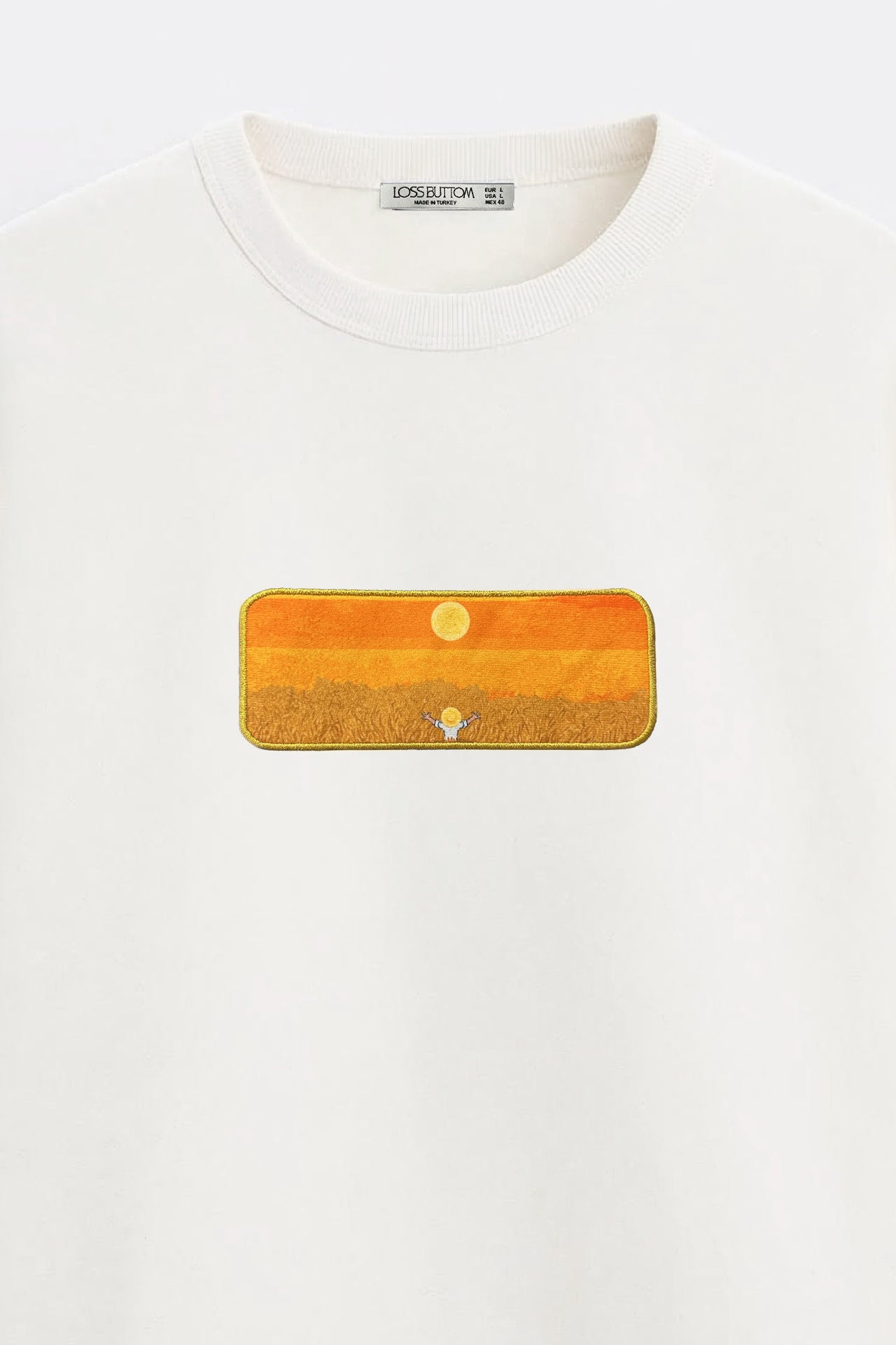 Sun Kenar Nakışlı Oversize Sweatshirt