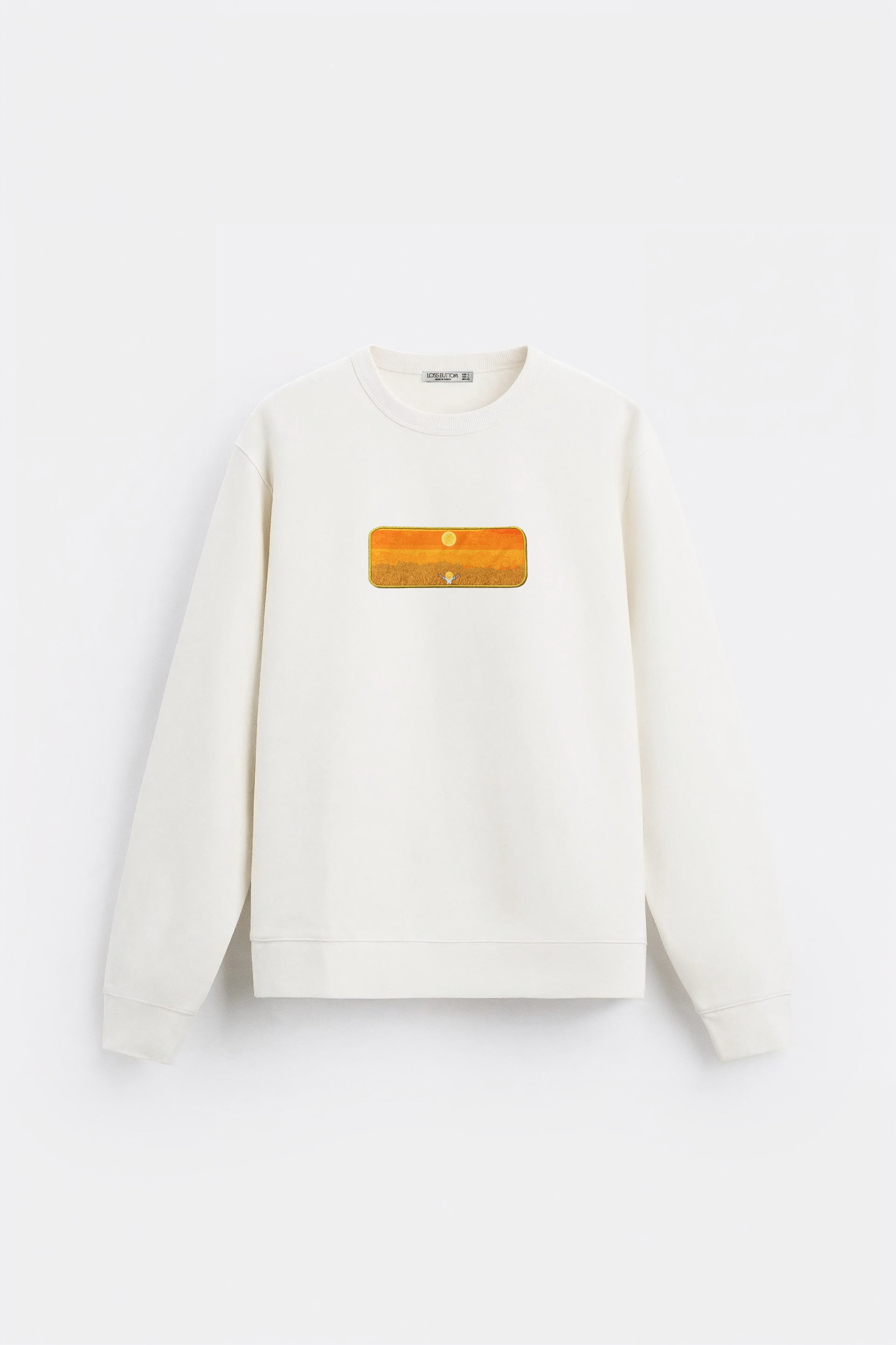 Sun Kenar Nakışlı Oversize Sweatshirt