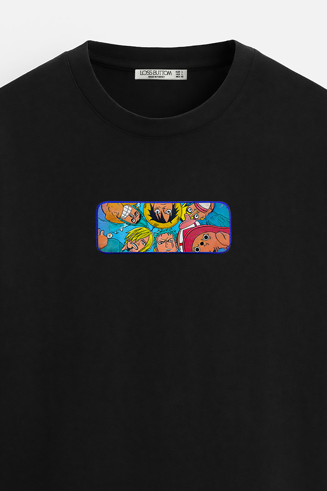 Oversize T-Shirt Anime Brother's Kenar Buttom Nakış