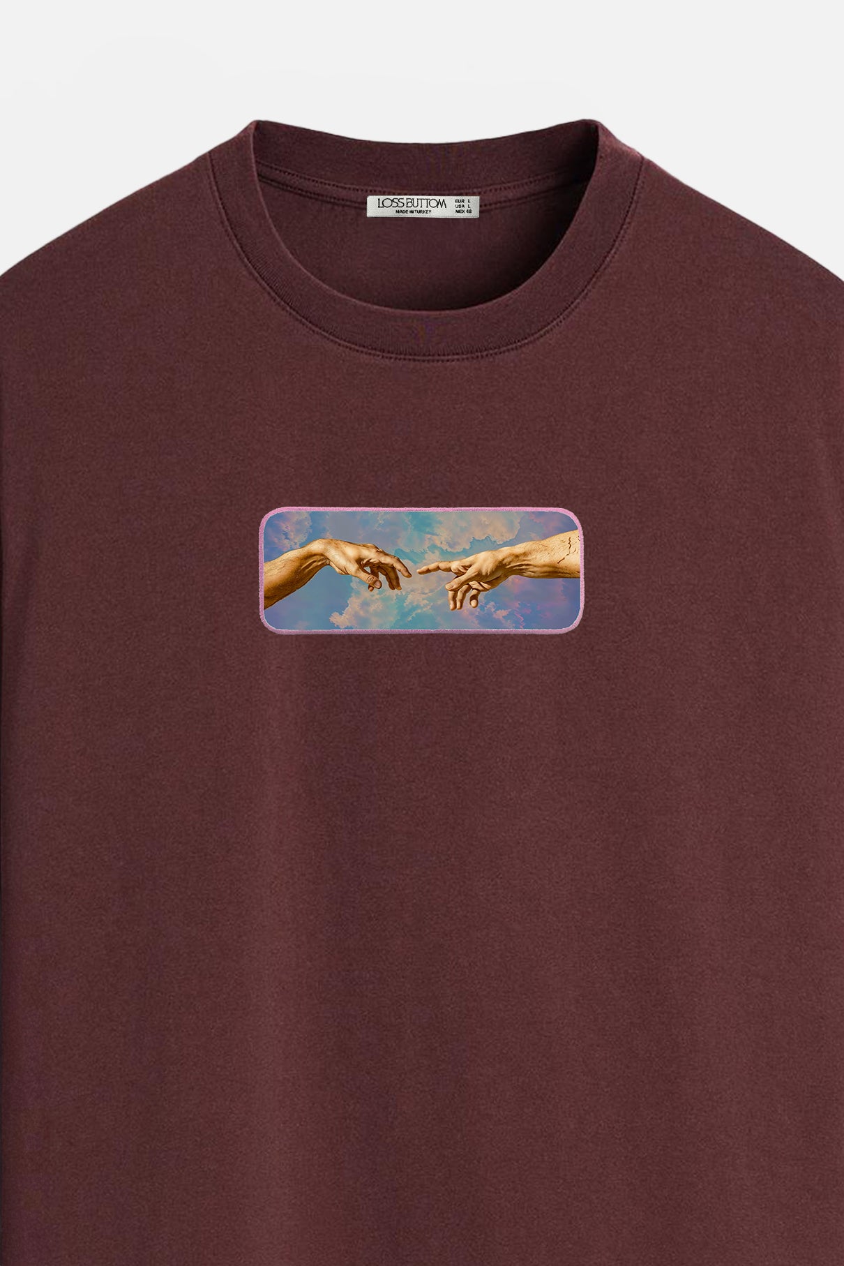 Oversize T-Shirt M.Buonarroti Kenar Buttom Nakış