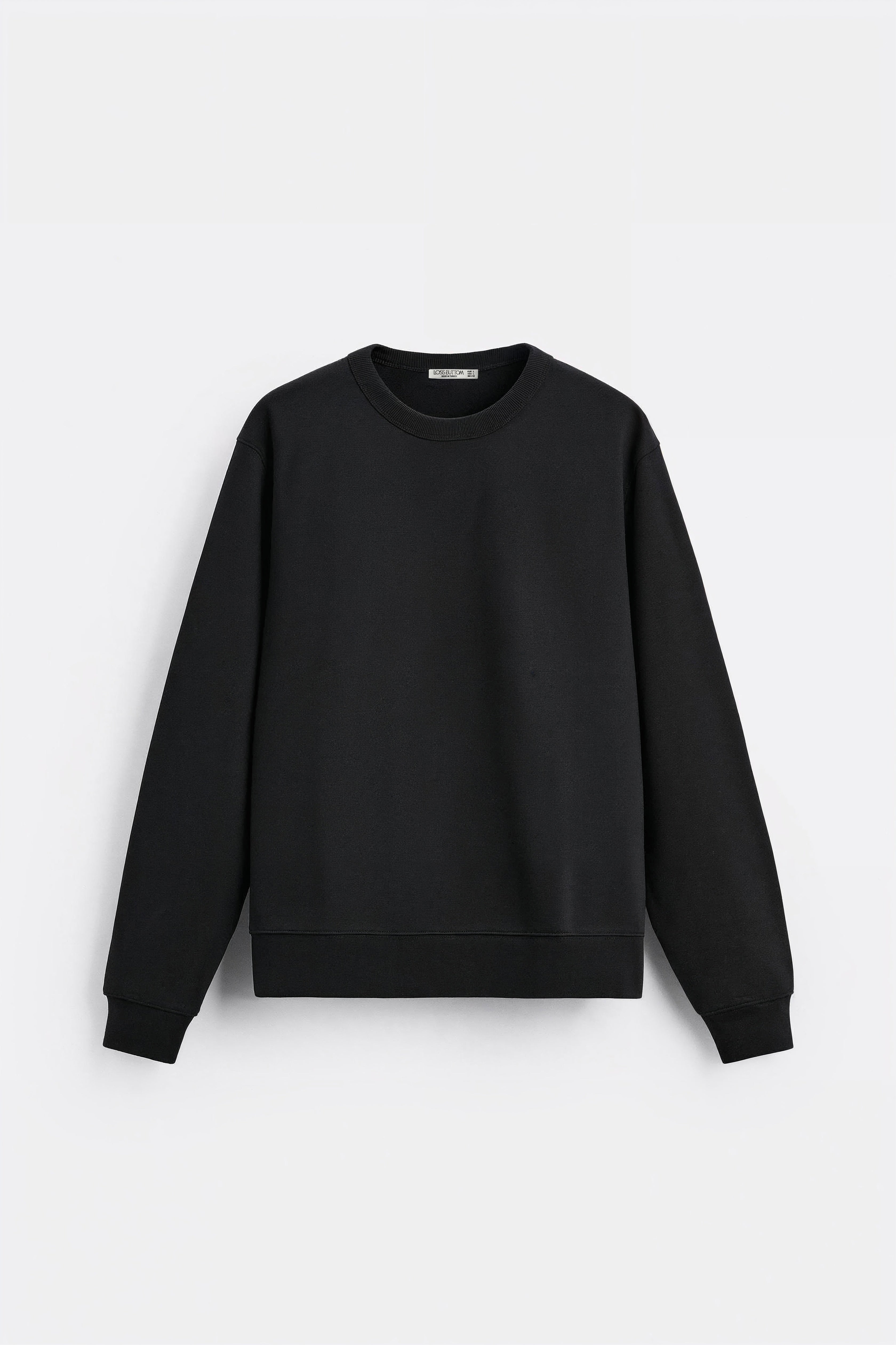 Basic Tek Renk Oversize Sweatshirt