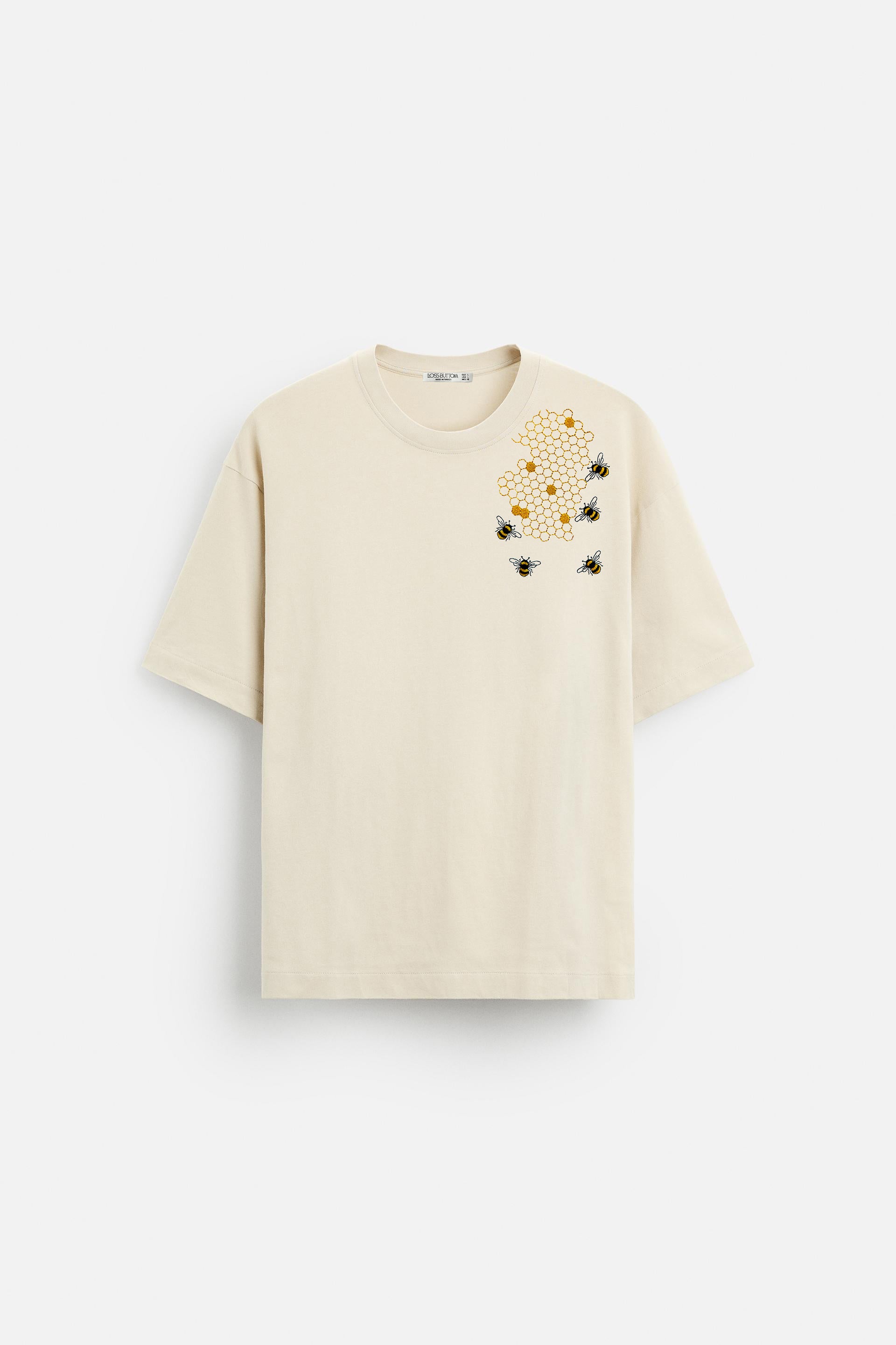 Oversize T-Shirt Bee Honey Nakış