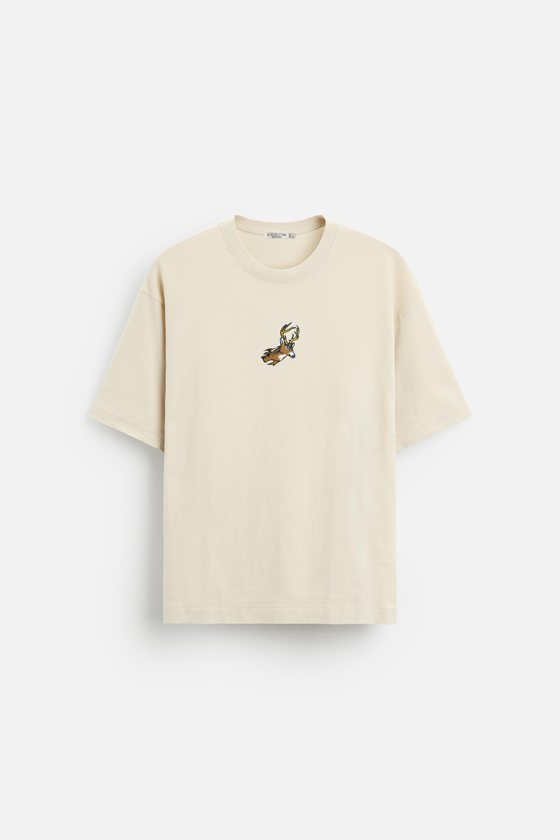 Oversize T-Shirt Deer Nakış