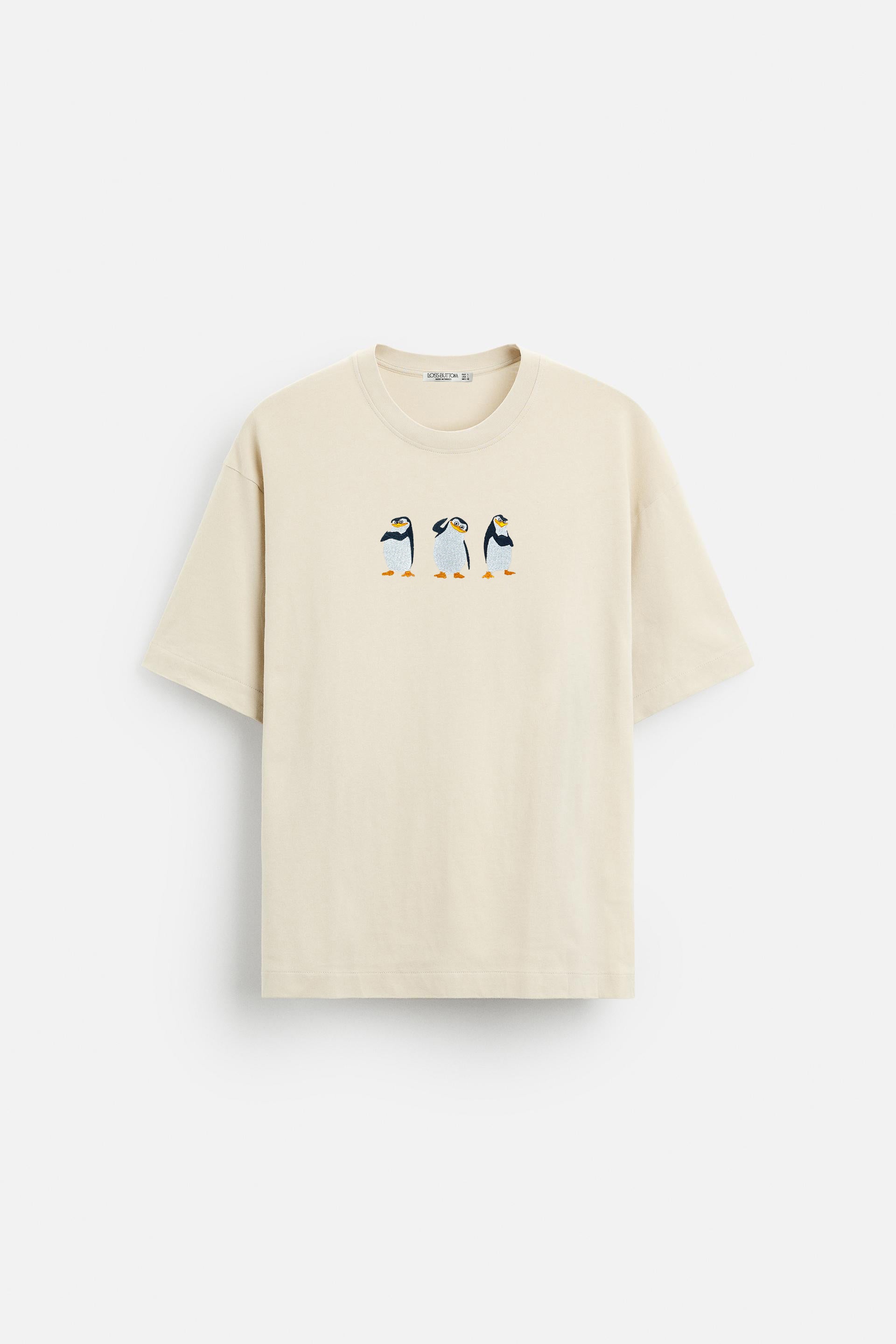 Oversize T-Shirt Penguin's Embroidery