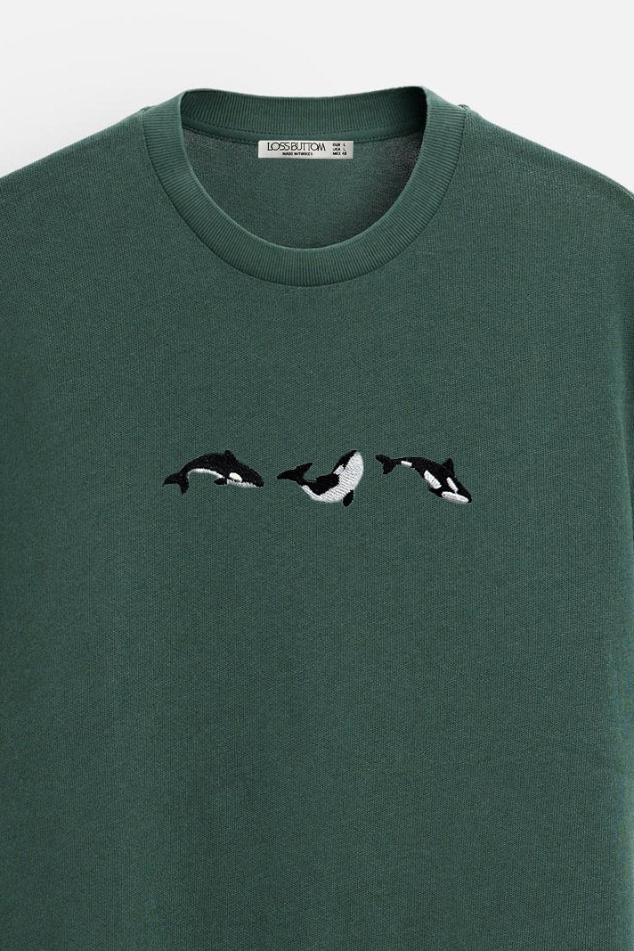 Oversize T-Shirt Orca Nakış