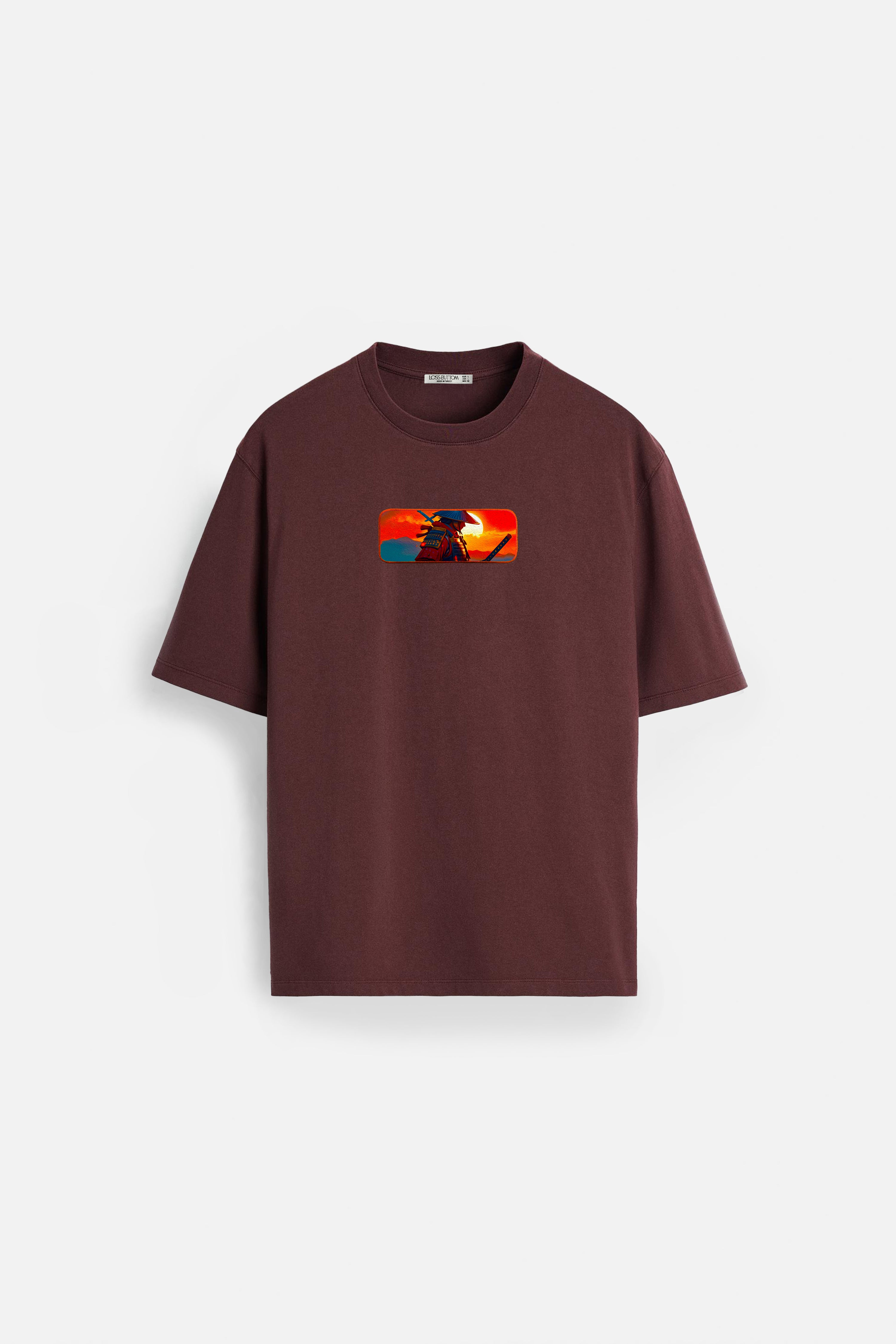 Oversize T-Shirt Alone Samurai Buttom Kenar Nakış