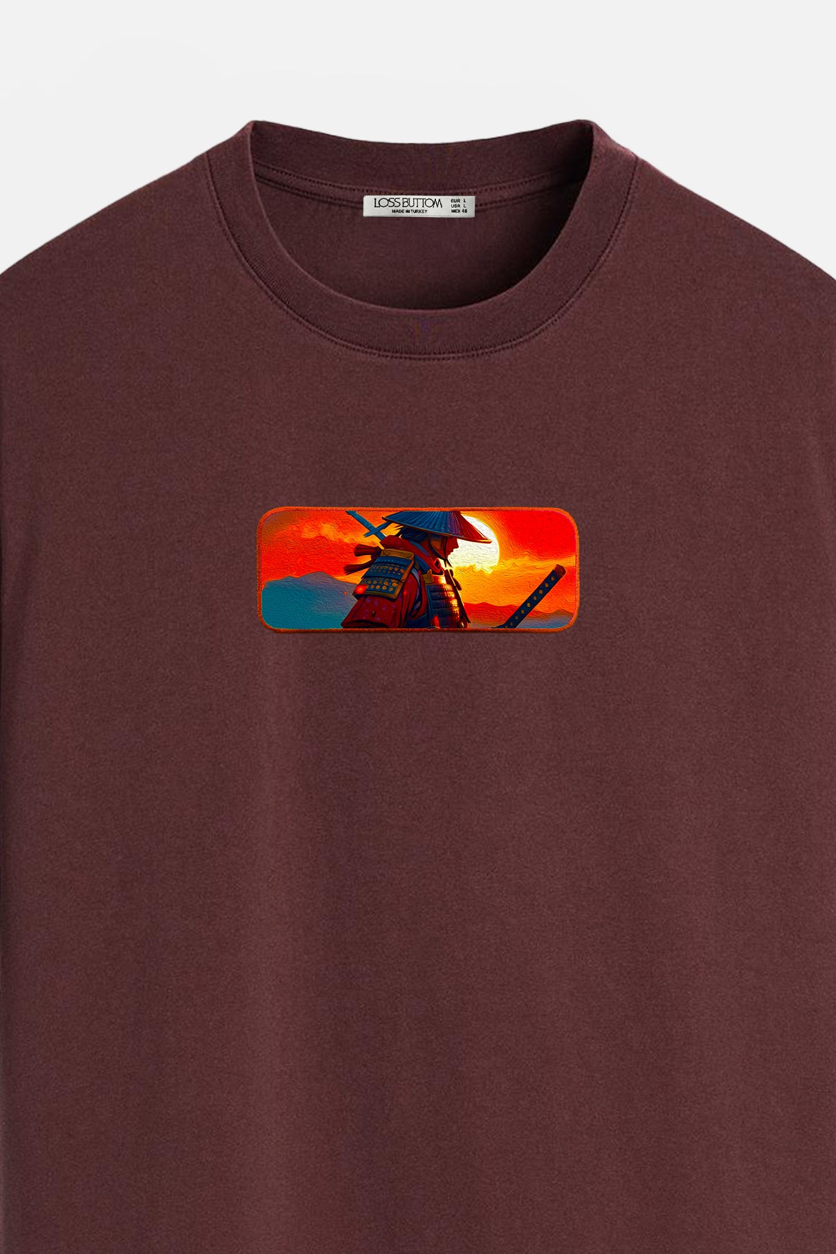 Oversize T-Shirt Alone Samurai Buttom Kenar Nakış