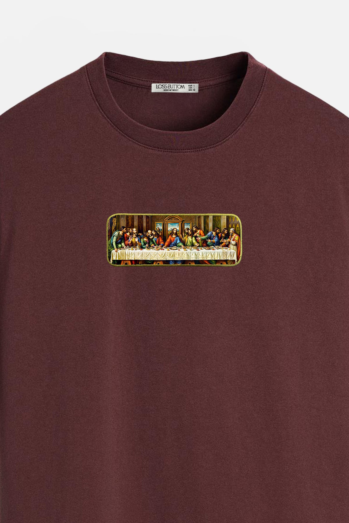 Oversize T-Shirt The Last Supper Kenar Buttom Nakış