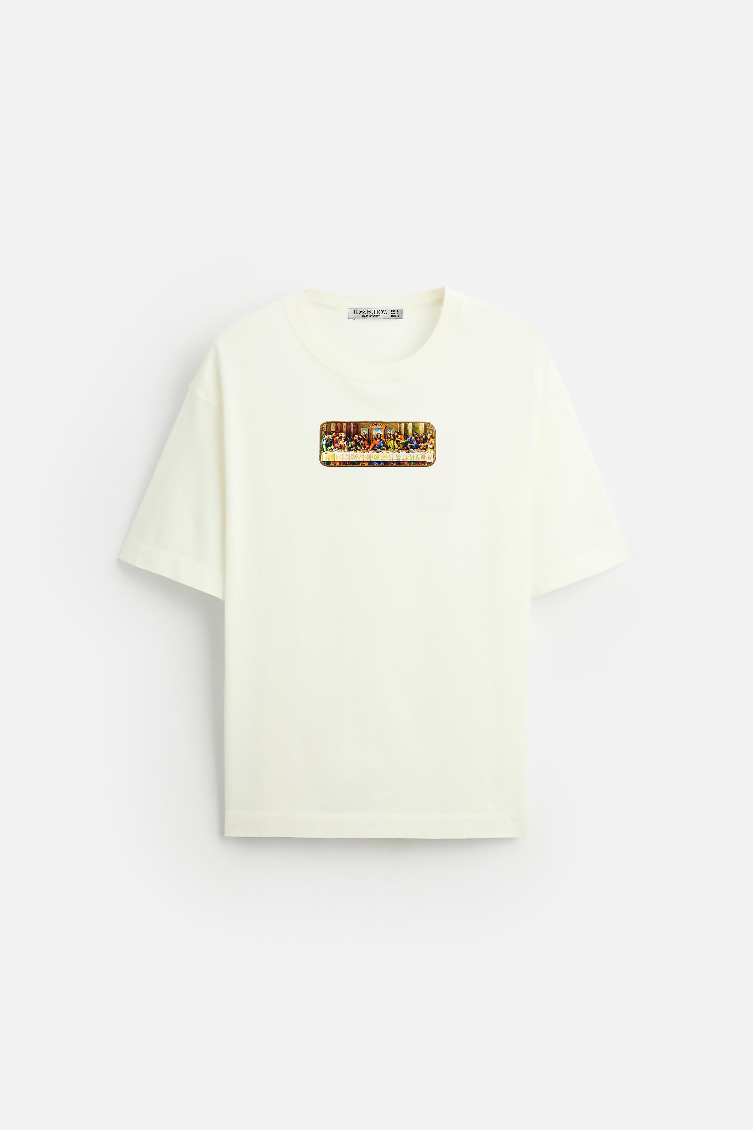 Oversize T-Shirt The Last Supper Kenar Buttom Nakış