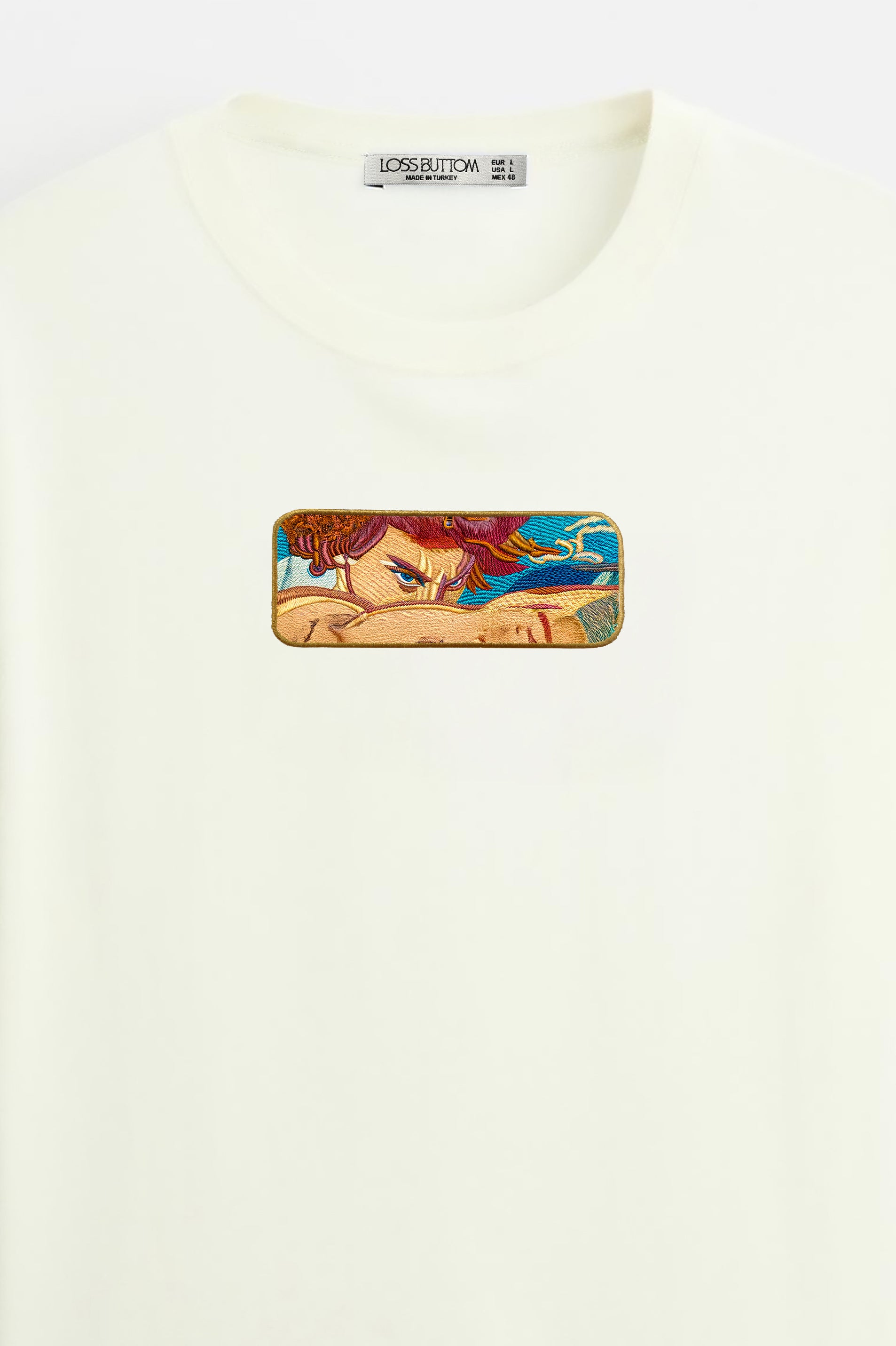 Oversize T-Shirt Fallen Angel Kenat Buttom Nakış - Loss Buttom
